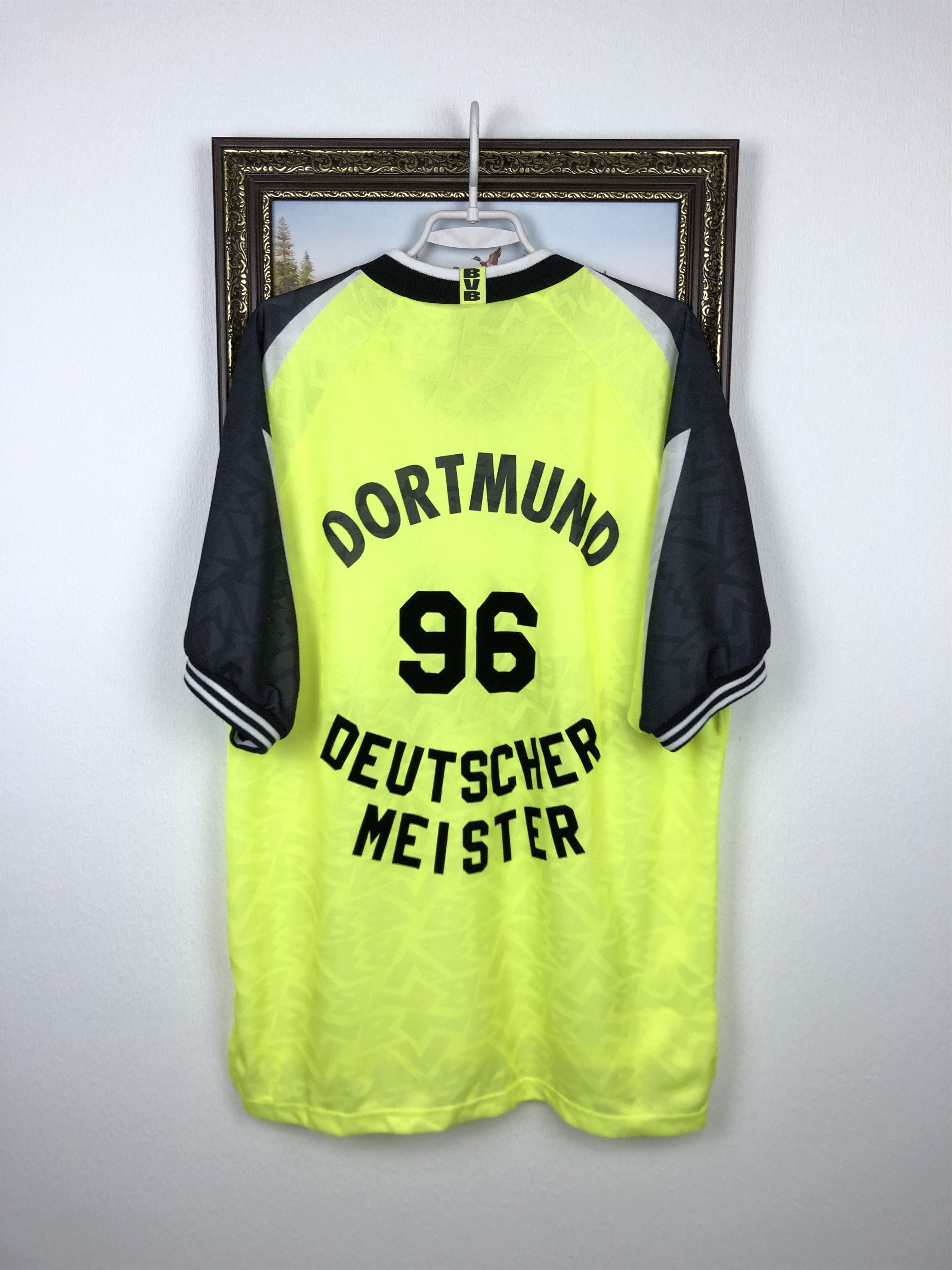 Nike Borussia Dortmund football shirt 1996 Nike Deutscher Tee Size US XXL / EU 58 / 5 - 10 Thumbnail