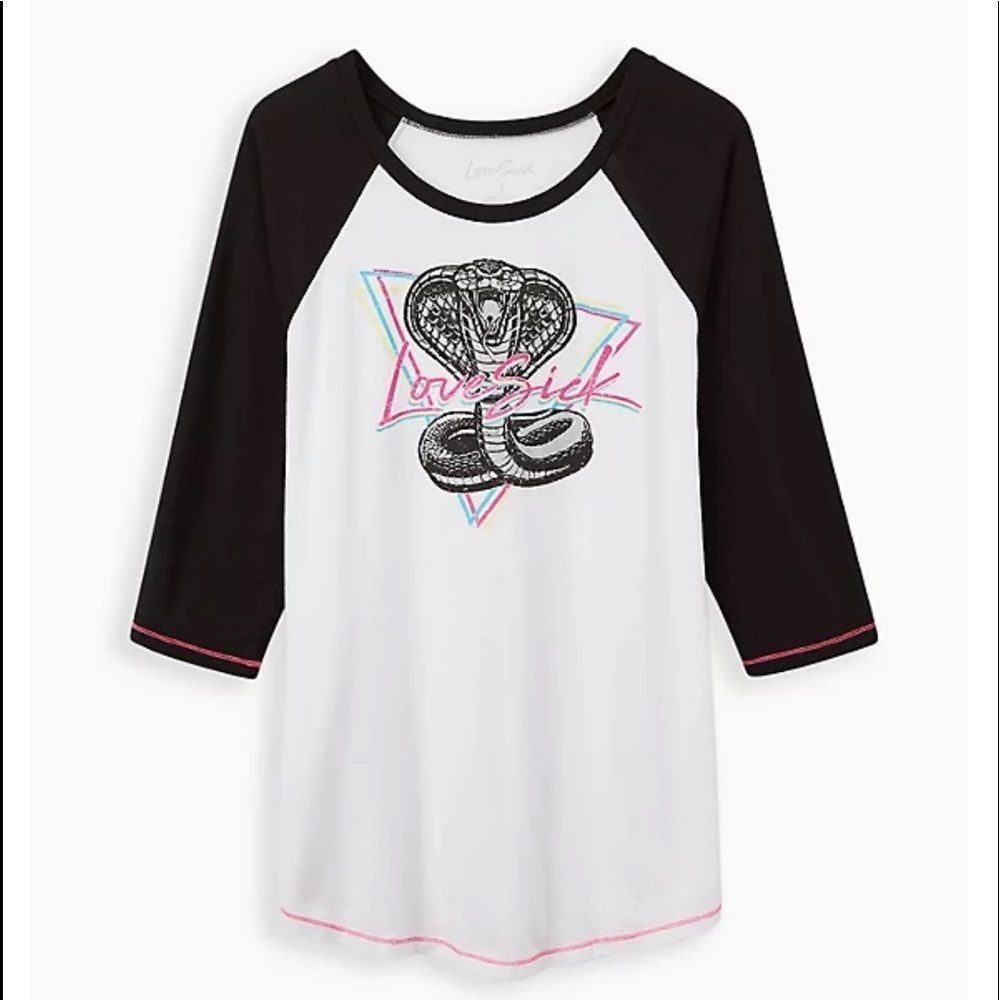 Other Torrid Lovesick Cobra snake lovesick raglan t tee shirt vint Size 3XL / US 20-22 - 1 Thumbnail