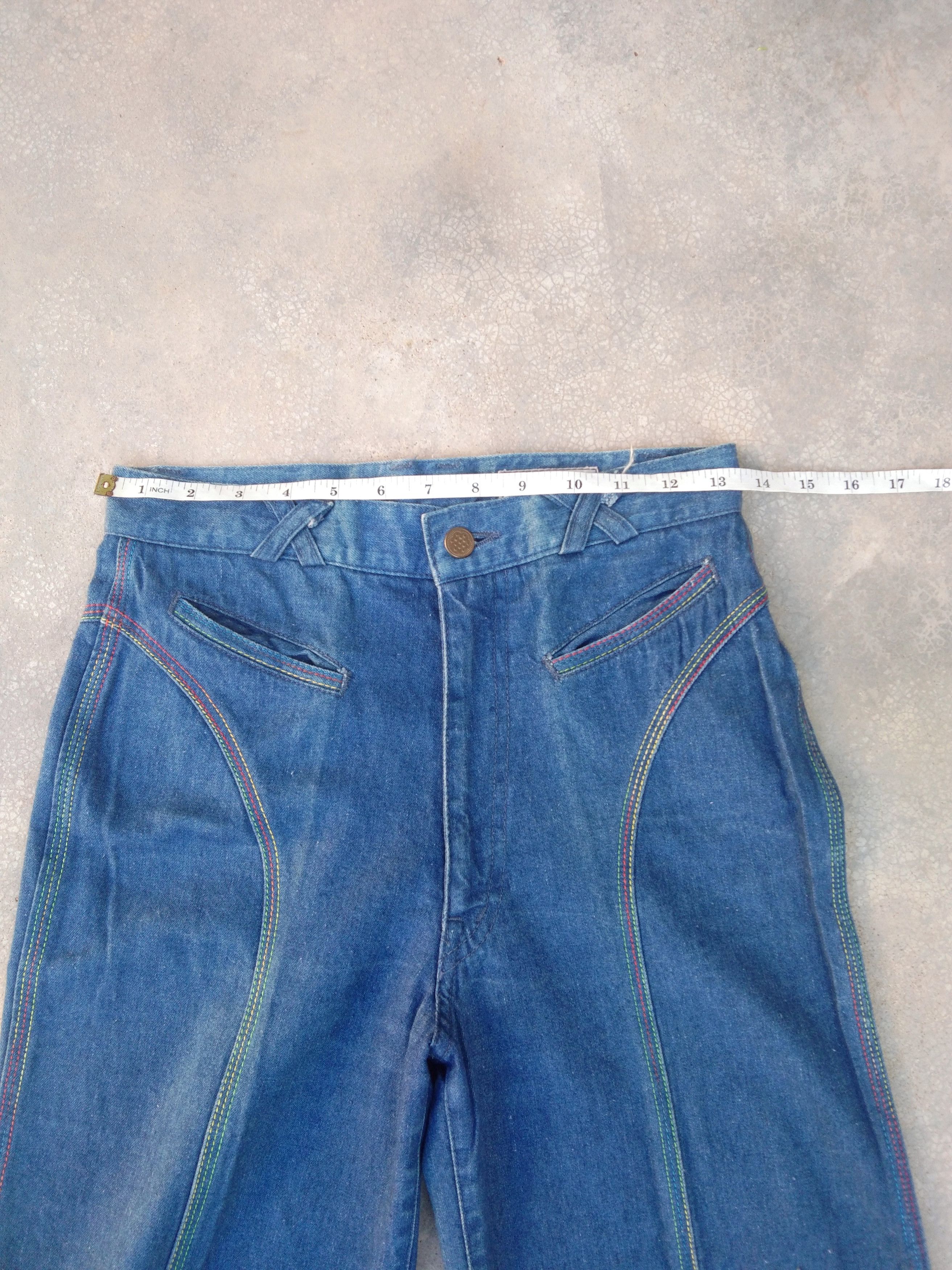 If Six Was Nine × Japanese Brand × Vintage 70s Vintage Flared Jeans 27x30 Size US 27 - 4 Thumbnail