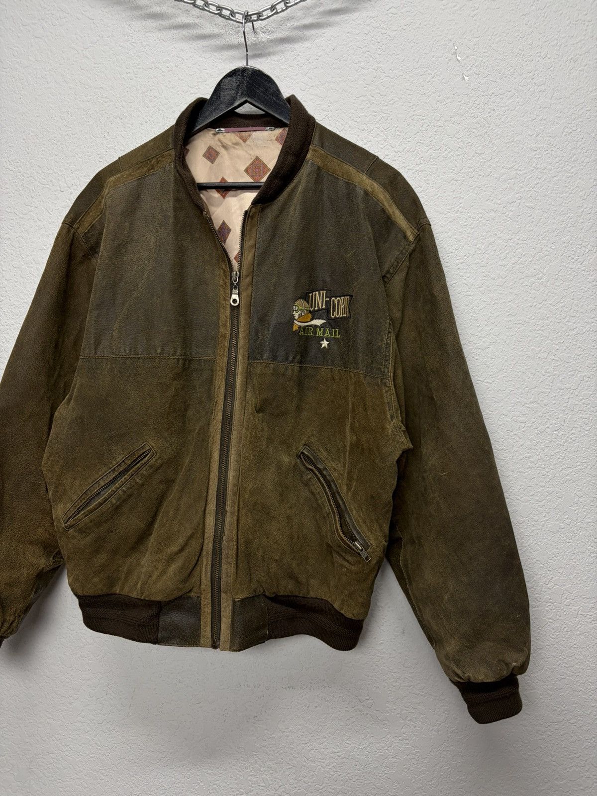 Hedi Slimane VTG Balenciaga Vibe Unicorn Air Mail Leather Fur Jacket 90s Size US M / EU 48-50 / 2 - 9 Thumbnail