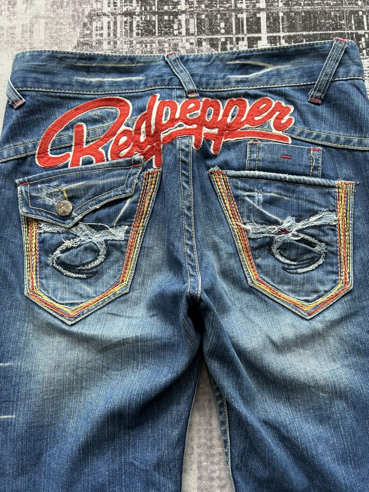 Ed Hardy Red Pepper Punk Embroidrey Jeans Size US 32 / EU 48 - 2 Thumbnail