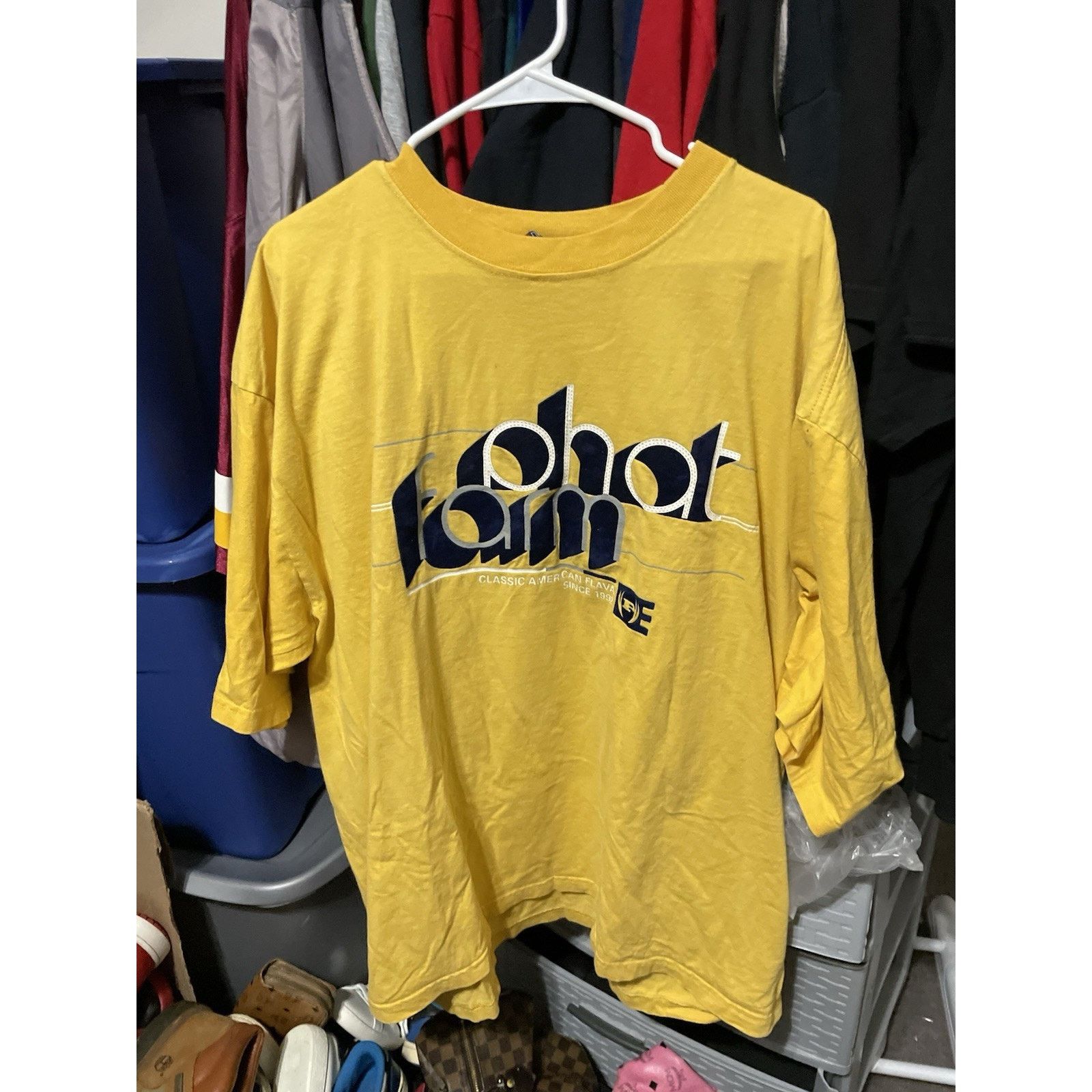 Phat Farm Size 3XL- Phat Farm Flava since 1992 Yellow T-shirt Felt Size US XXL / EU 58 / 5 - 1 Thumbnail