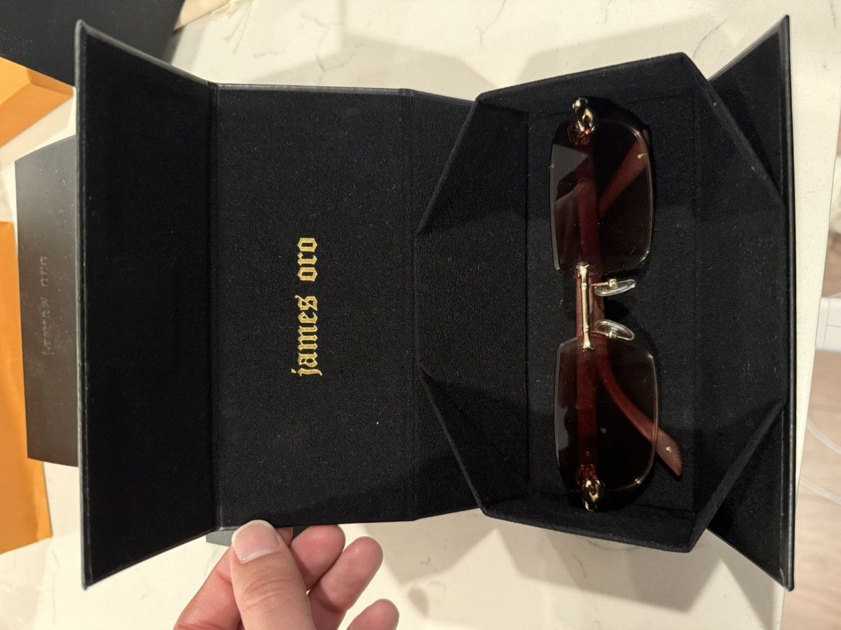 James Oro James Oro Brown Sunglasses Size ONE SIZE - 2 Thumbnail