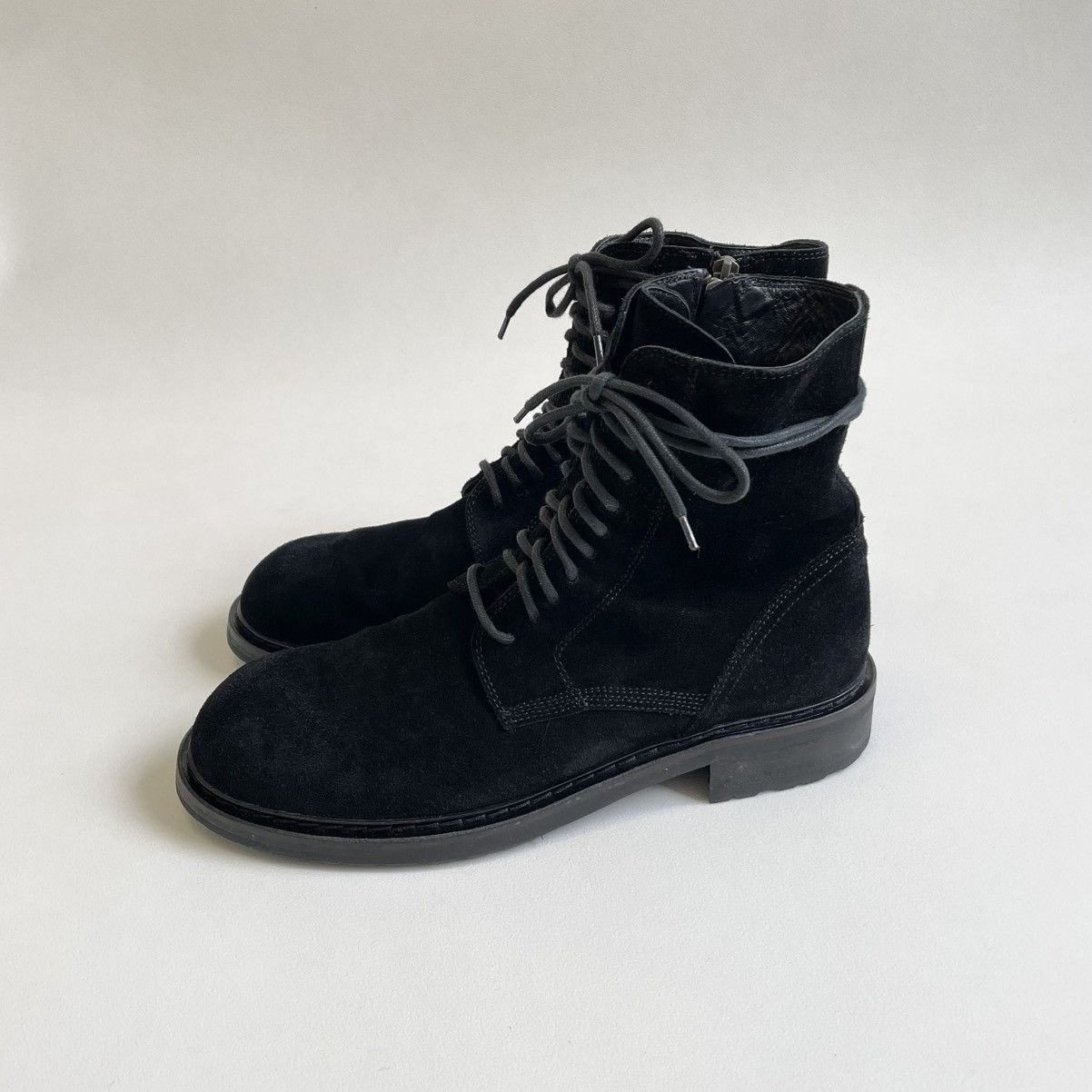 Ann Demeulemeester A/W 13 Black Suede Combat boots Size US 9 / EU 42 - 2 Thumbnail