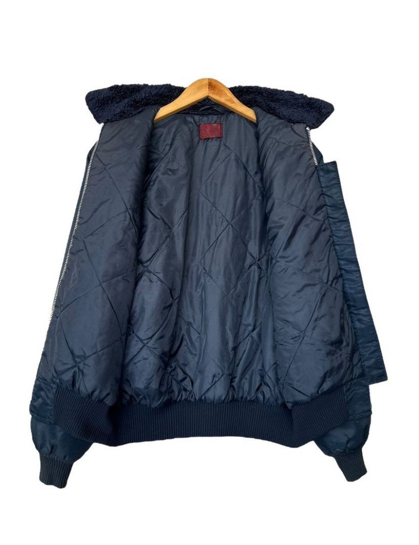 Vintage Vintage 80s Aviator Flight Zipper Navy Bomber Jacket Size US M / EU 48-50 / 2 - 4 Thumbnail