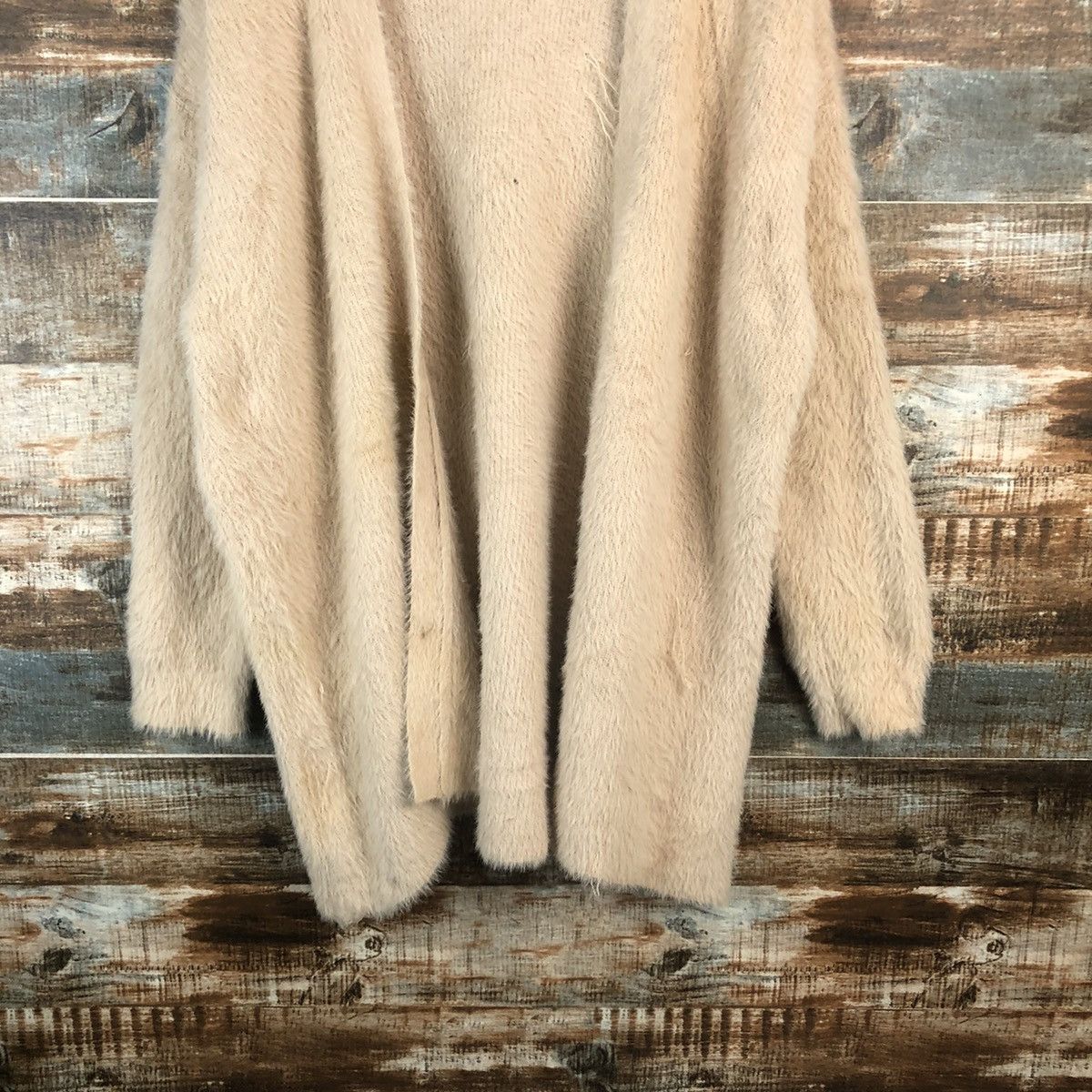 GU DL GU Orange fur shaggy Mohair Knitwear #C362 Size L / US 10 / IT 46 - 3 Thumbnail