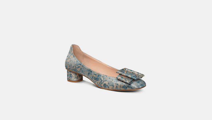 image of Dior O1Bcso1Str0524 Heel Shoesed Pump In Blue Shoes, Women's (Size 9)