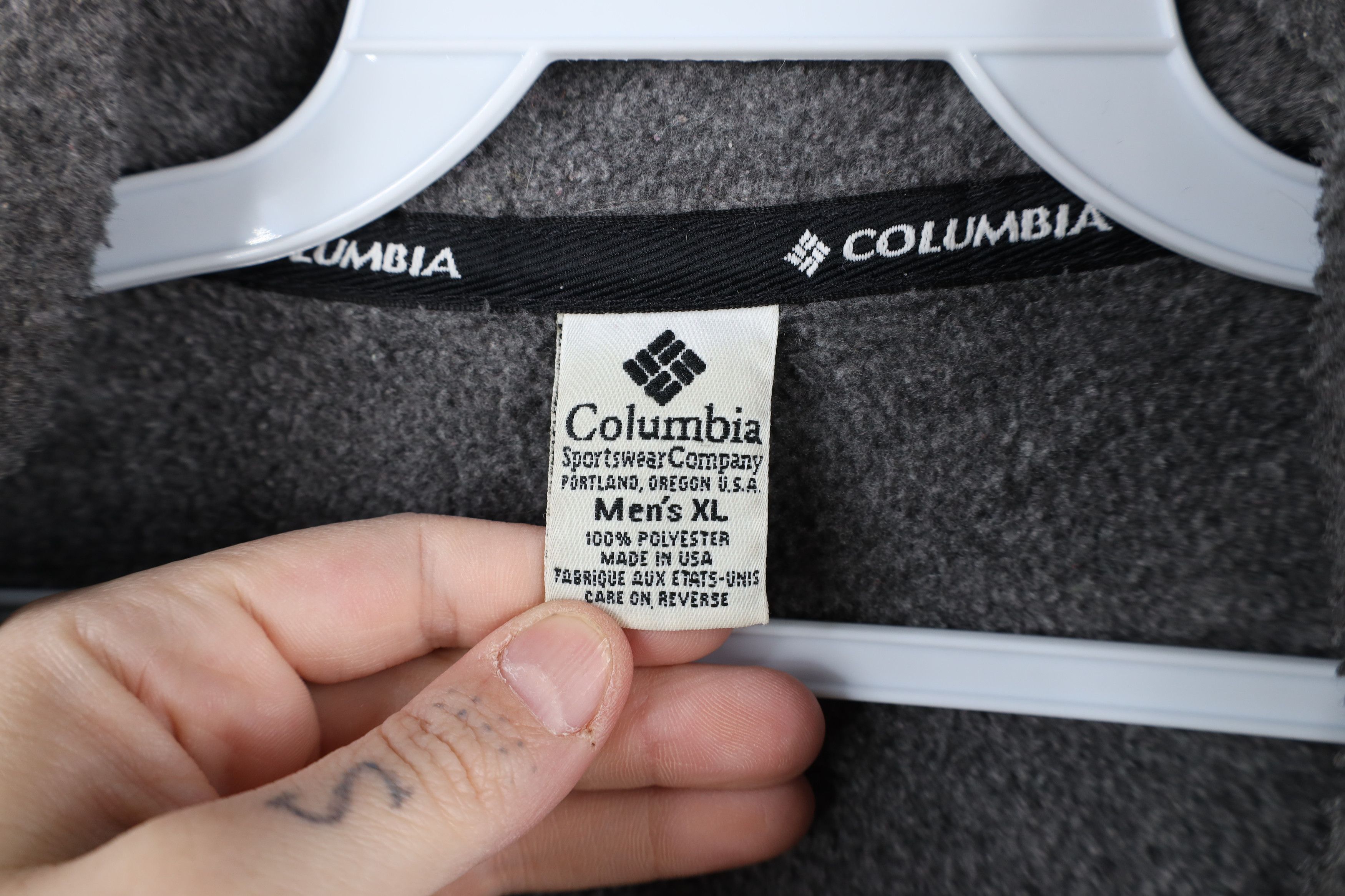 Columbia × Vintage Vintage 90s Columbia Faded Full Zip Fleece Jacket Gray USA Size US XL / EU 56 / 4 - 10 Thumbnail