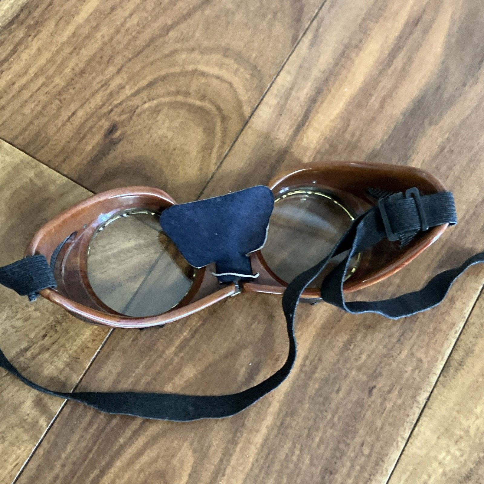 American Optical Vintage 1950s Steam Punk Motorcycle Aviator Goggles Bakelite Size ONE SIZE - 12 Thumbnail