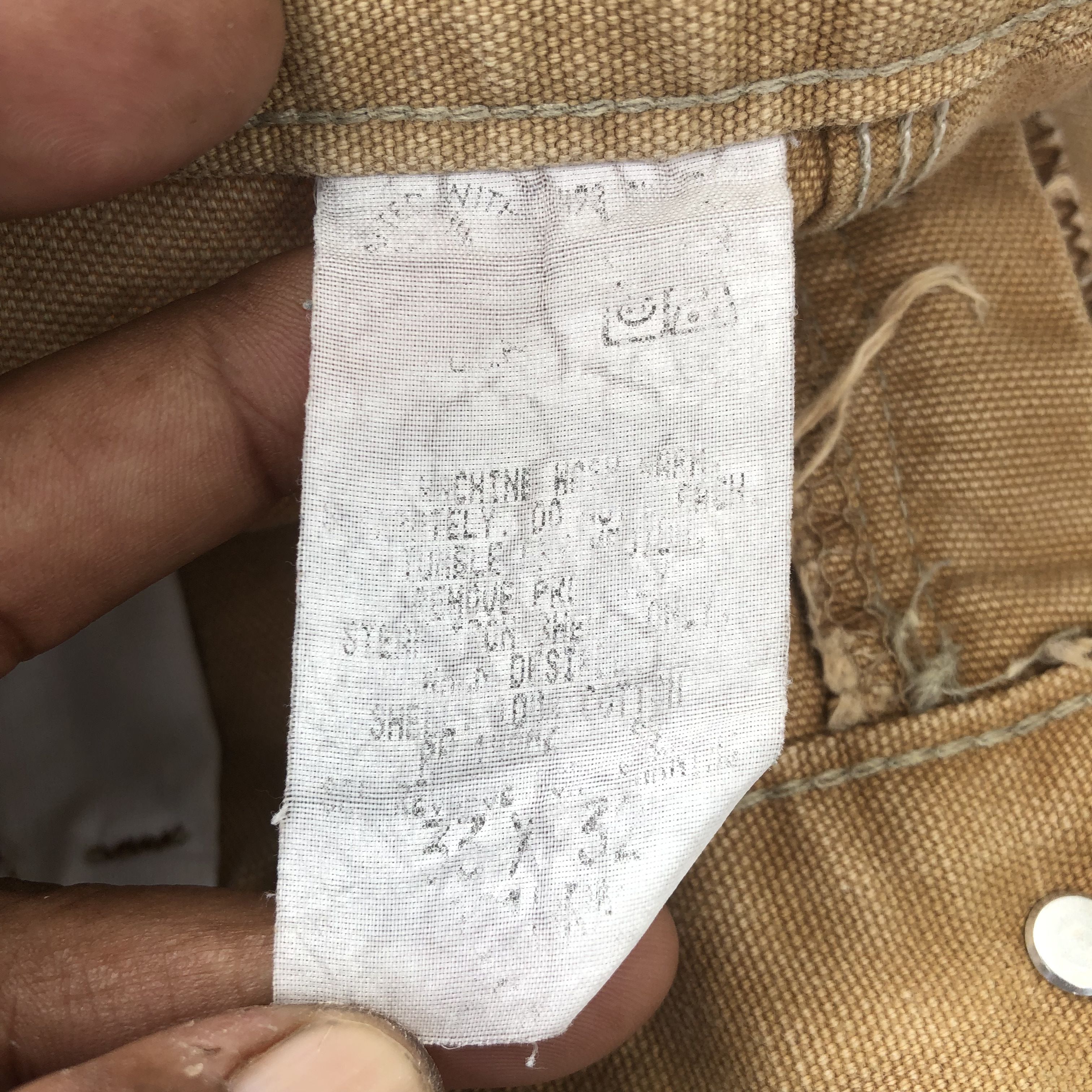 Carhartt Vintage Carhartt USA sun faded duck canvas distressed pants Size US 33 - 4 Thumbnail