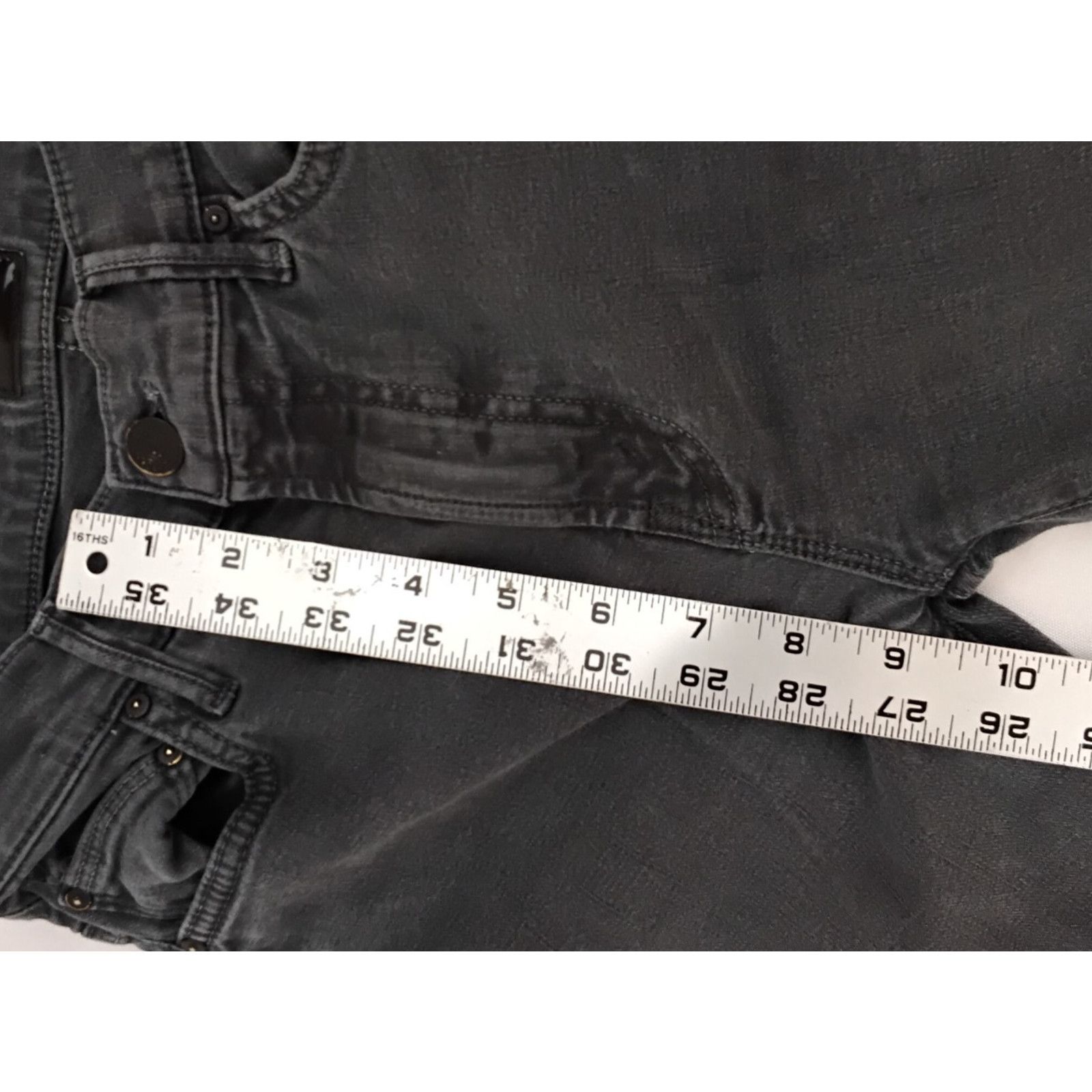 MOTHER Mother the Insider Crop Jeans Women's 25x24 Gray Faded Black Size 25" / US 0 / IT 36 - 14 Thumbnail
