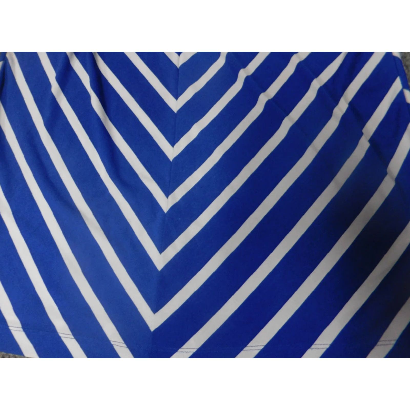Croft & Barrow Croft & Barrow Womens Blouse S Blue Striped Crew Neck Pullover Short Sleeve Casual Regular Polyester Rayon Top Shirt Size S / US 4 / IT 40 - 4 Thumbnail