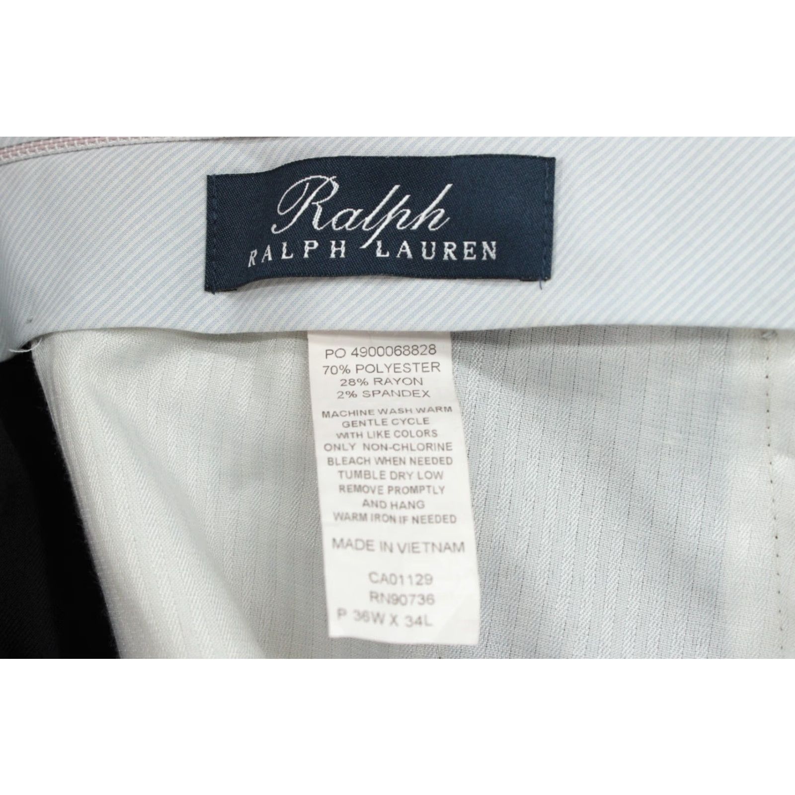Polo Ralph Lauren Polo Ralph Lauren Dress Pants Mens 38 X 34 Black Washable Straight Leg Basic Dress Pants Size US M / EU 48-50 / 2 - 6 Thumbnail