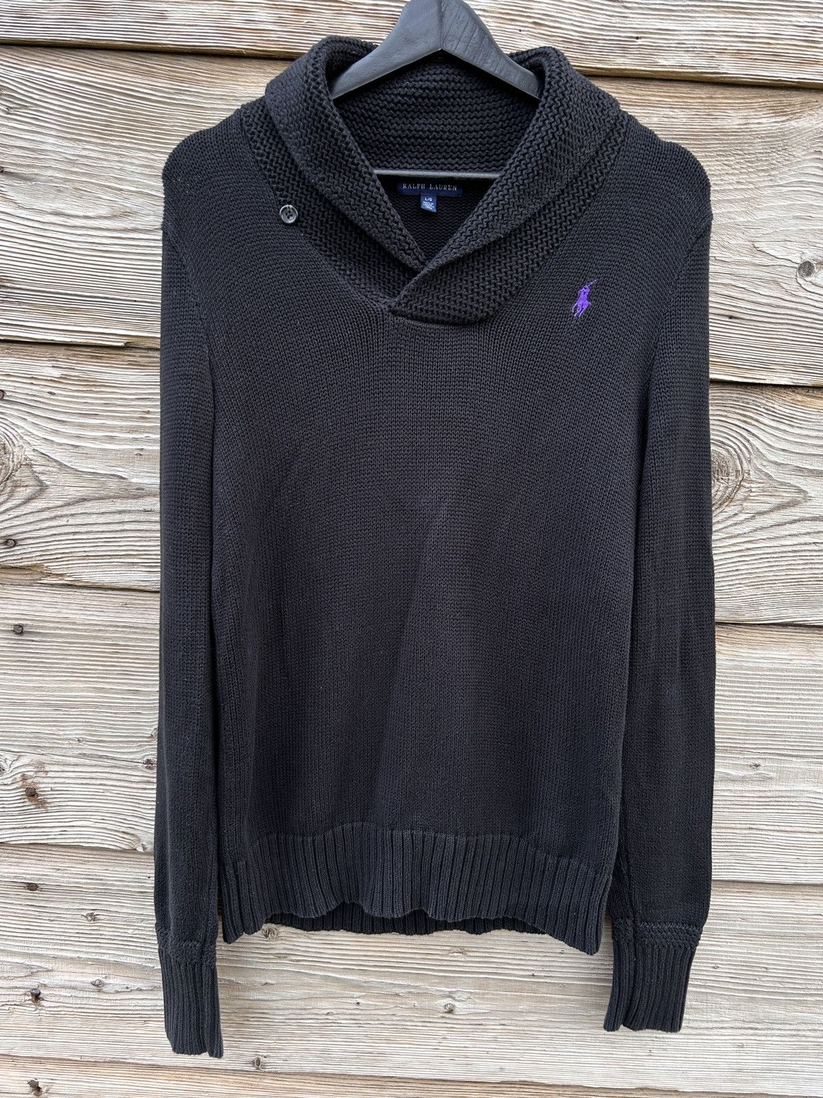 Polo Ralph Lauren Polo By Ralph Lauren Shawl Neck Knitwear Sweater Size L / US 10 / IT 46 - 1 Thumbnail