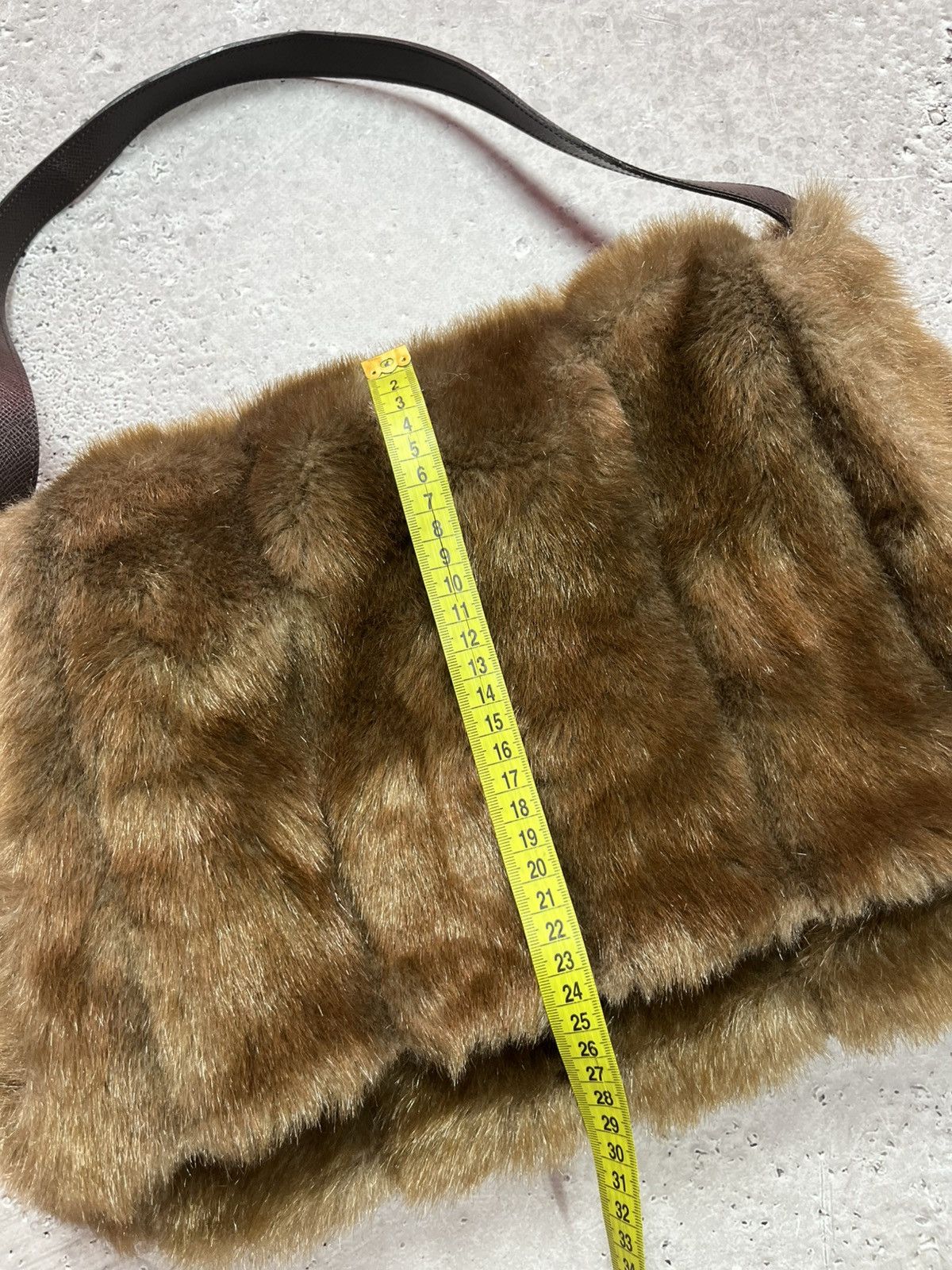 Other Y2K Faux Fur Brown Shoulder Bag 42x28 cm Vintage Style Size ONE SIZE - 11 Thumbnail