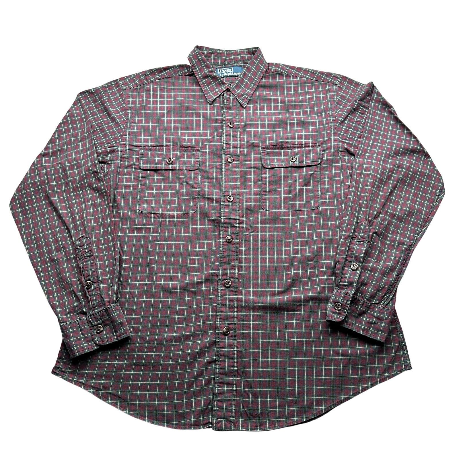 Polo Ralph Lauren Polo Ralph Lauren Plaid Red Green Button Shirt Mens Large Size US L / EU 52-54 / 3 - 1 Thumbnail