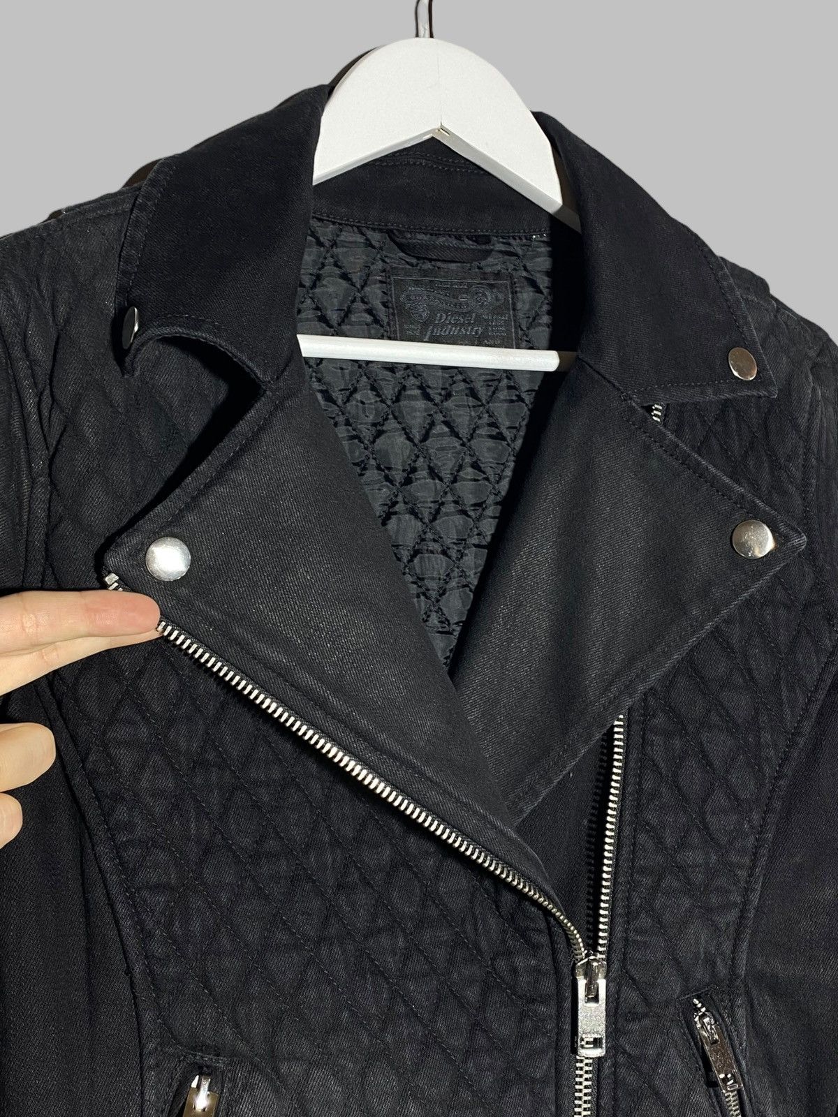 Diesel Vintage Diesel Y2k Quilted Distressed Style Biker Jacket Size S / US 4 / IT 40 - 4 Thumbnail