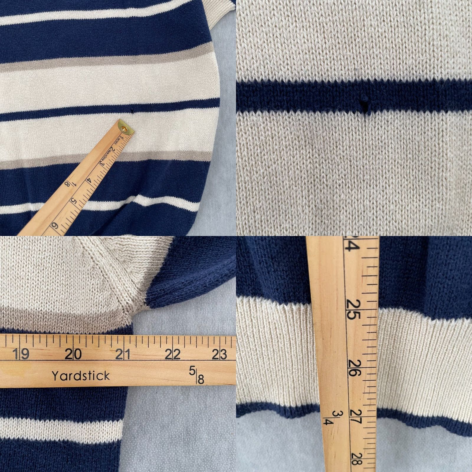 Vintage VINTAGE Tuttle Golf Sweater Adult Large Tan Blue Stripe Cashmere Cotton Classic Mens Size US L / EU 52-54 / 3 - 8 Thumbnail