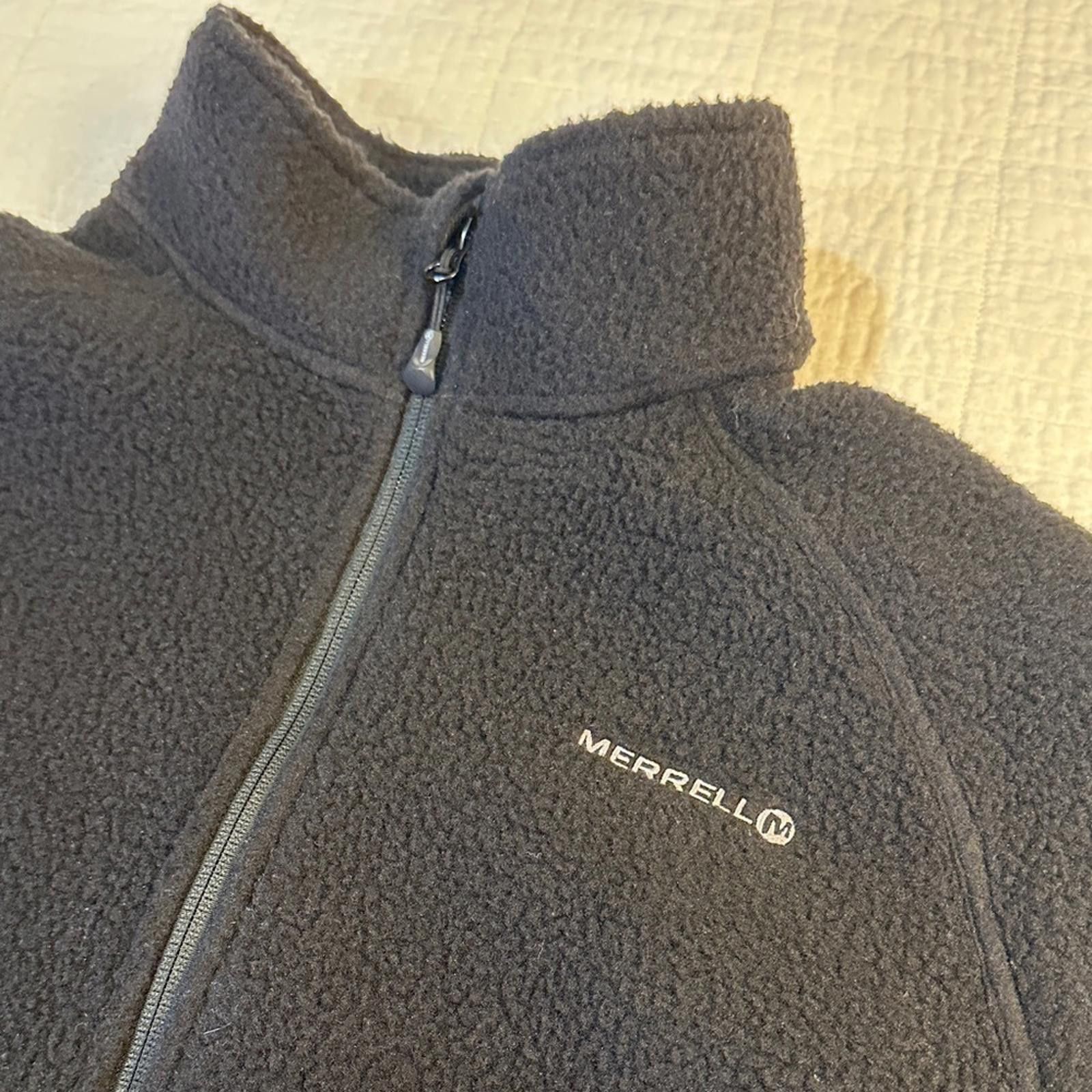 Merrell Merrell Large Zipper Fleece Jacket Retro Pile Black EUC Size US L / EU 52-54 / 3 - 4 Thumbnail