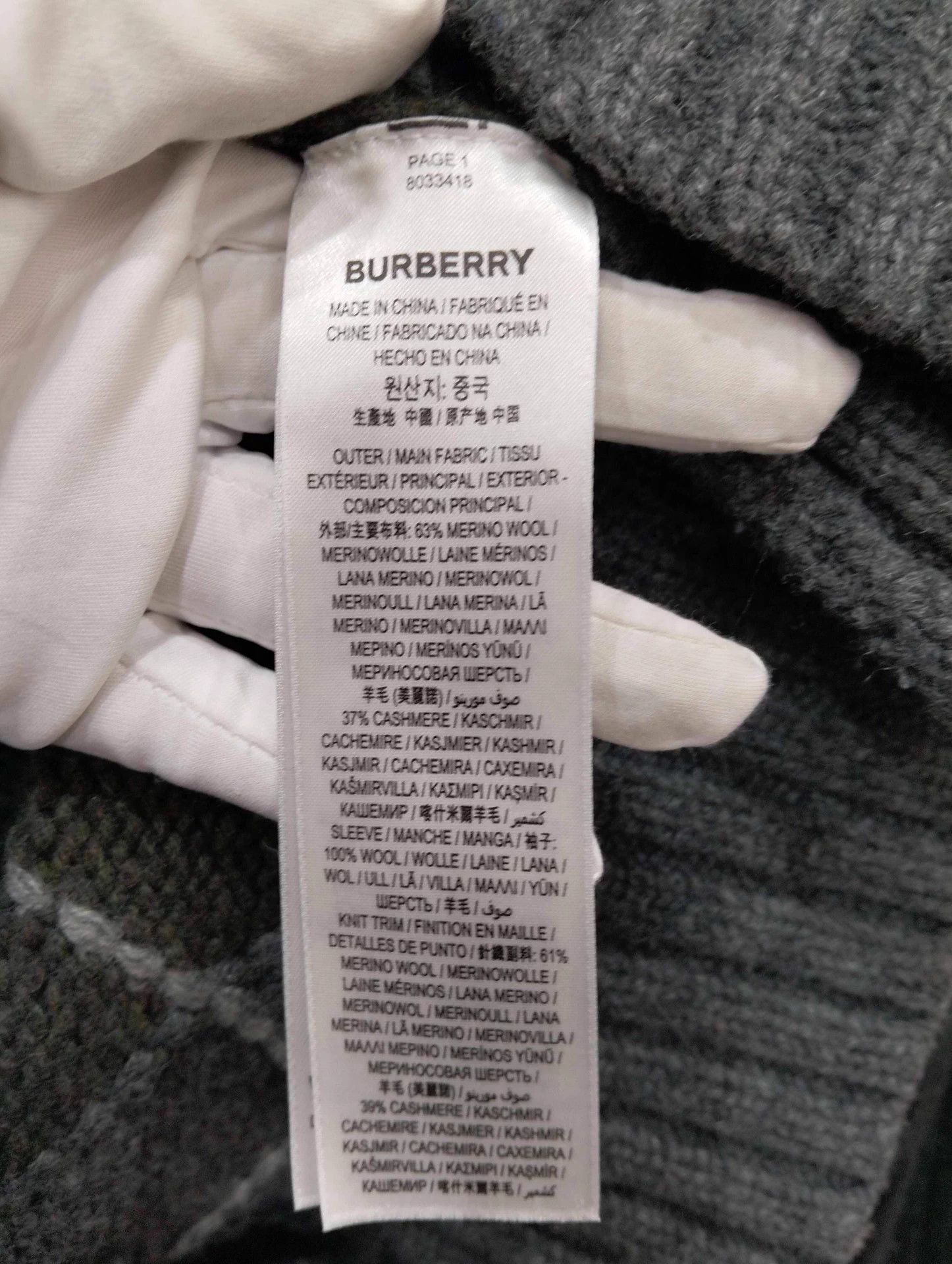 Burberry Burberry Print Merino Wool Blend Cardi S Near New Size US S / EU 44-46 / 1 - 6 Thumbnail