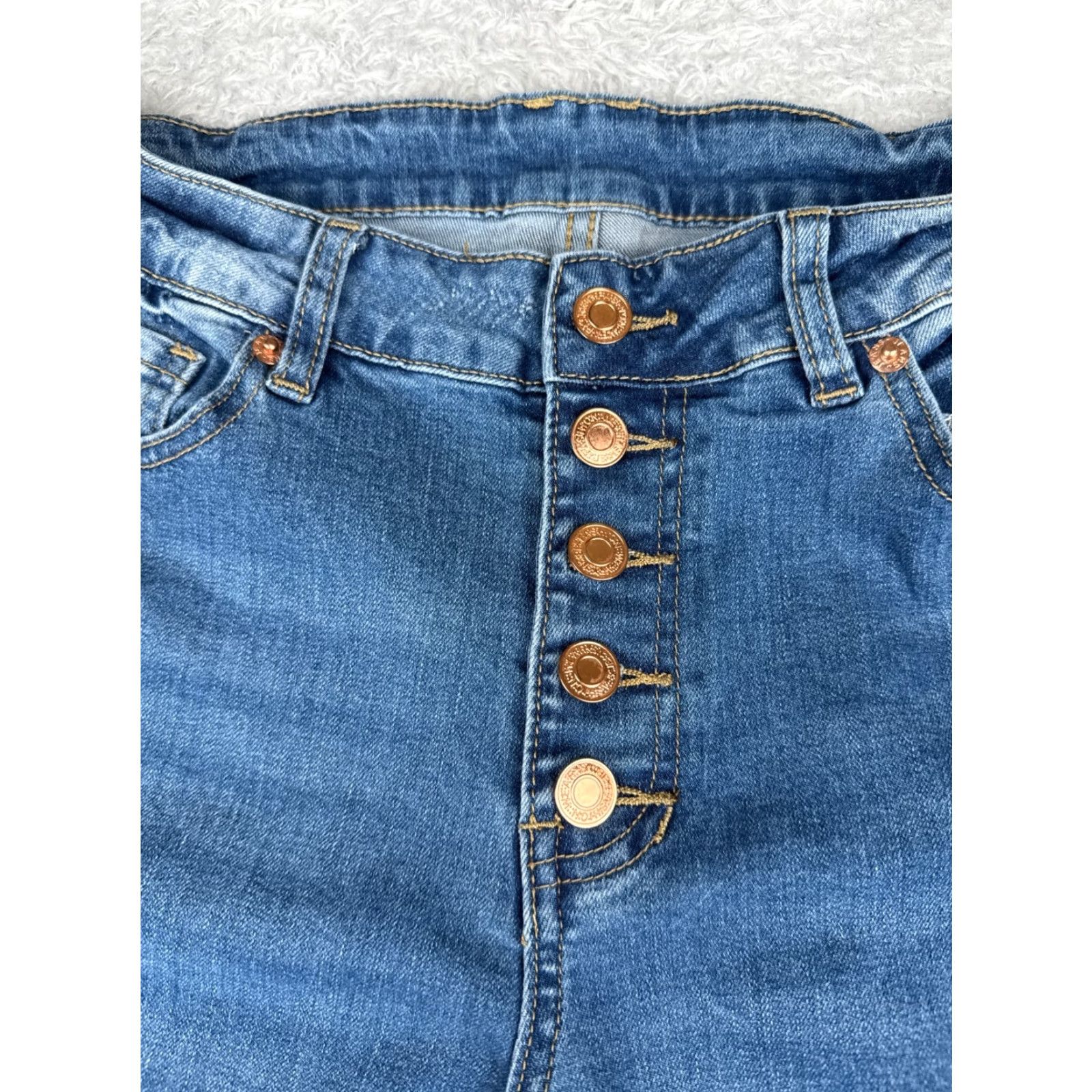 Vintage Vintage Womens Jeans Bootcut Distressed Cotton Blend 28 Blue Mid Rise 31in Inseam Size 28" / US 6 / IT 42 - 5 Thumbnail