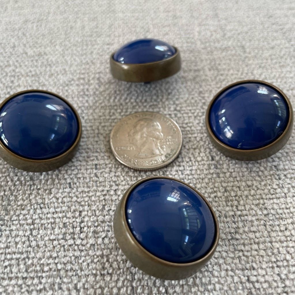 Other 4 Cobalt Blue Cabochon Buttons Size ONE SIZE - 2 Thumbnail