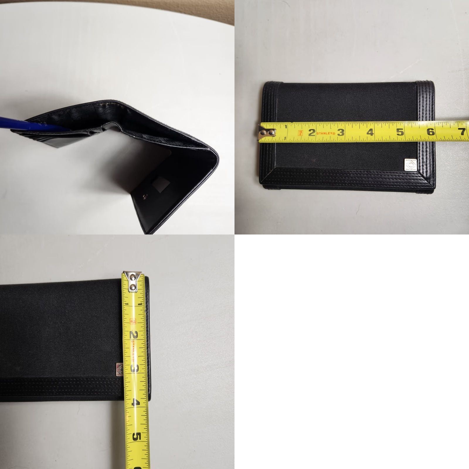Anne Klein Anne Klein Wallet Womens Black Canvas/Vegan Leather Tri-Fold Size ONE SIZE - 8 Thumbnail