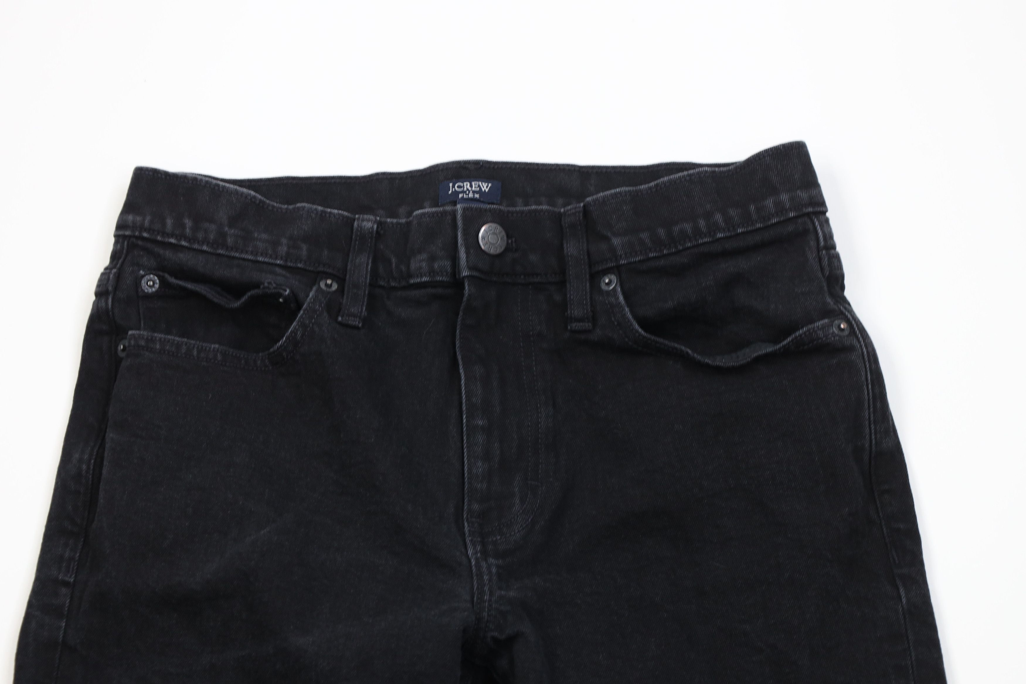J.Crew Vintage Y2K J Crew Faded Flex Straight Leg Denim Jeans Black Size US 30 / EU 46 - 2 Thumbnail