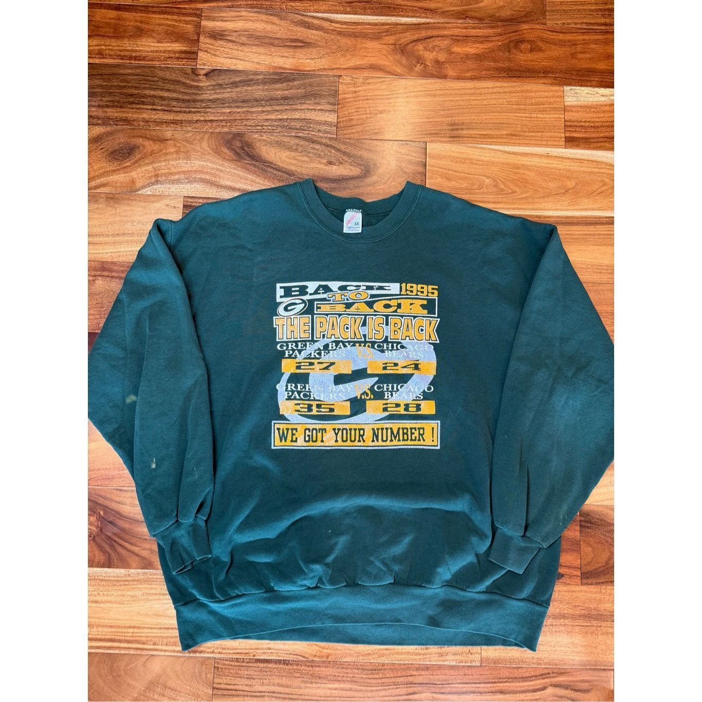 Jerzees Fits Size XXL Green Bay Packers Vintage 1996 Super Bowl CREW Size US XXL / EU 58 / 5 - 1 Thumbnail