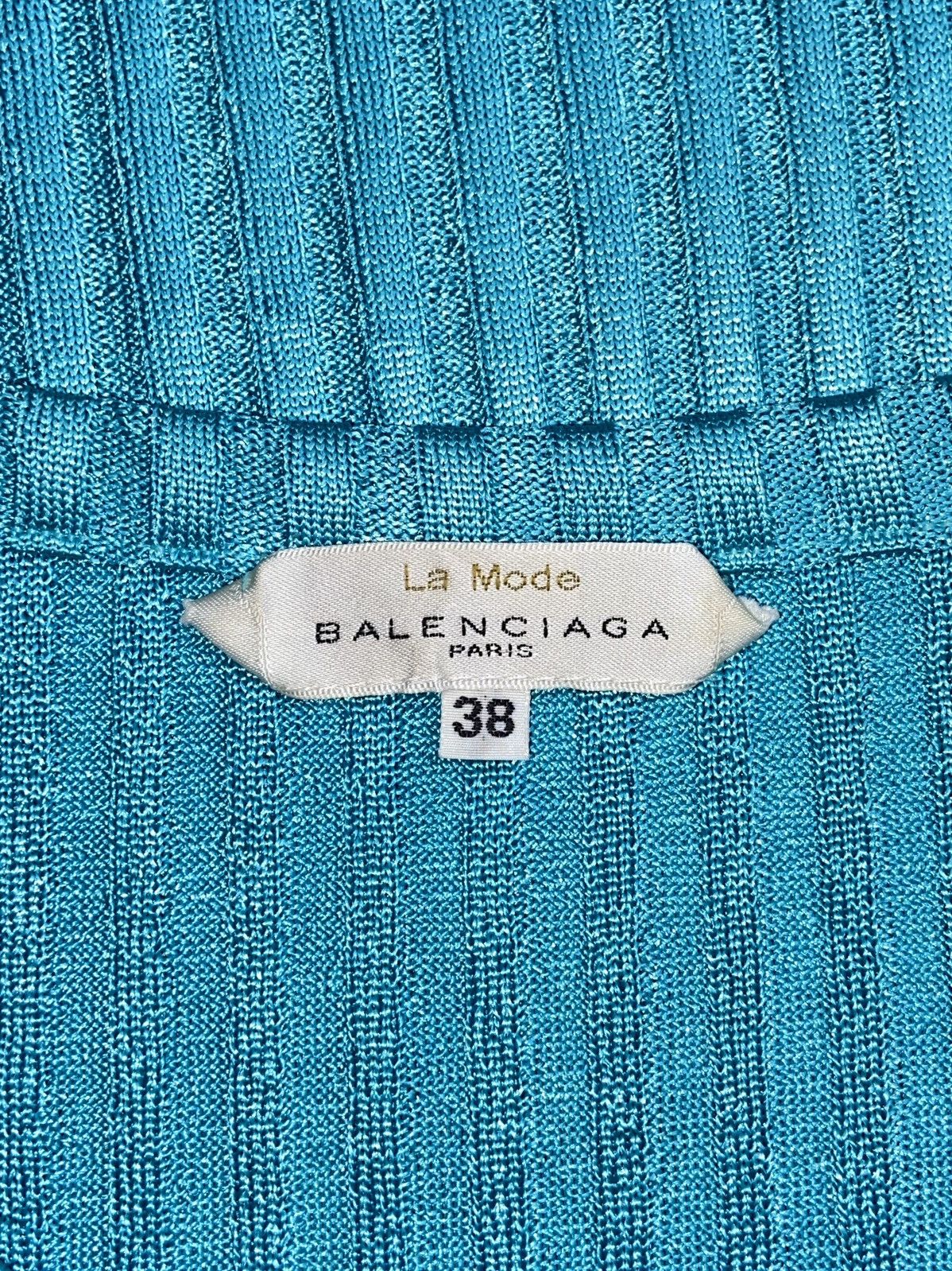 Balenciaga BALENCIAGA Blue Knit Cable Tank Size US S / EU 44-46 / 1 - 9 Thumbnail