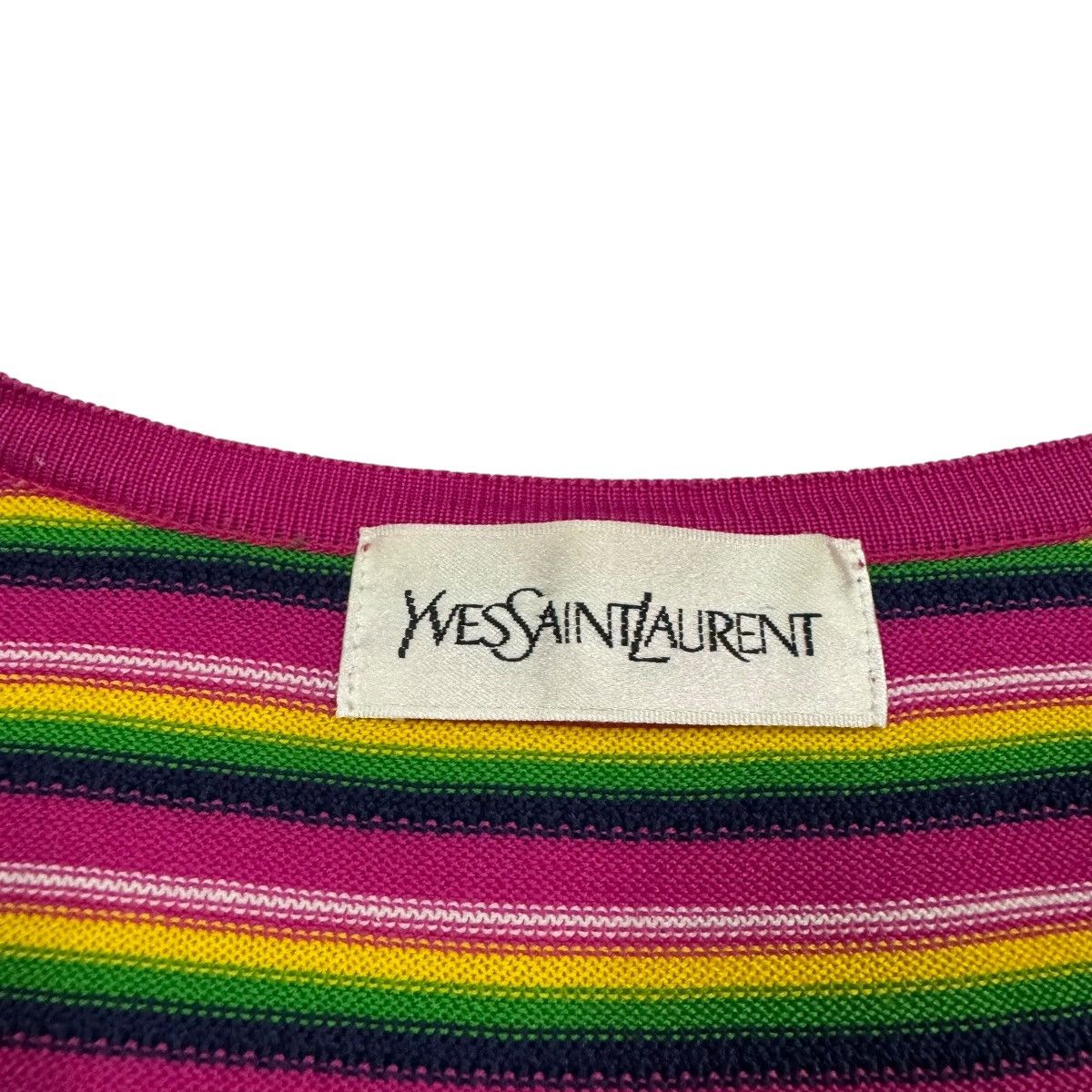 Yves Saint Laurent Vtg🔥90’s YvesSaintLaurent Rainbow Striped Knited Shirt Size M / US 6-8 / IT 42-44 - 11 Thumbnail