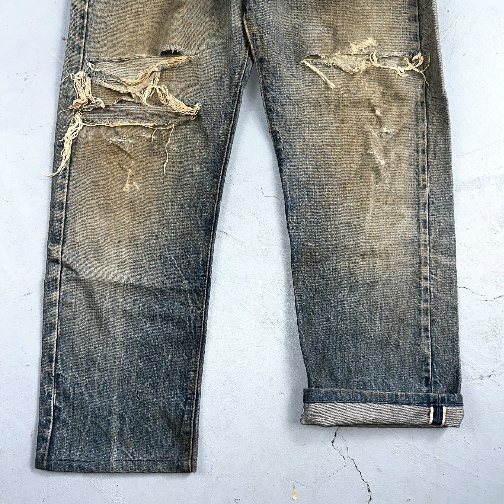 Levi's VINTAGE Levi's 501 XX Jeans Redline Selvedge Blue Mid Wash 31x27 80s Mens Size US 31 - 3 Thumbnail