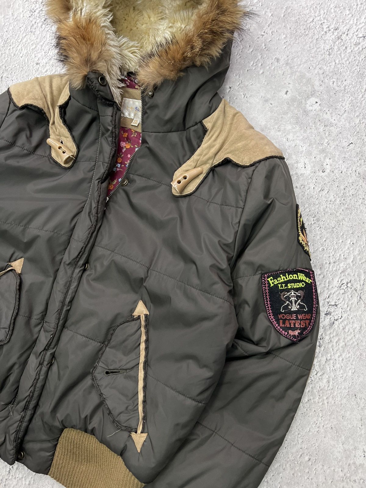 If Six Was Nine × Japanese Brand × Le Grande Bleu (L.G.B.) 2000s fur JACKET CROPPED HYSTERICGLAMOUR Y2K BOMBER RARE Size US S / EU 44-46 / 1 - 3 Thumbnail