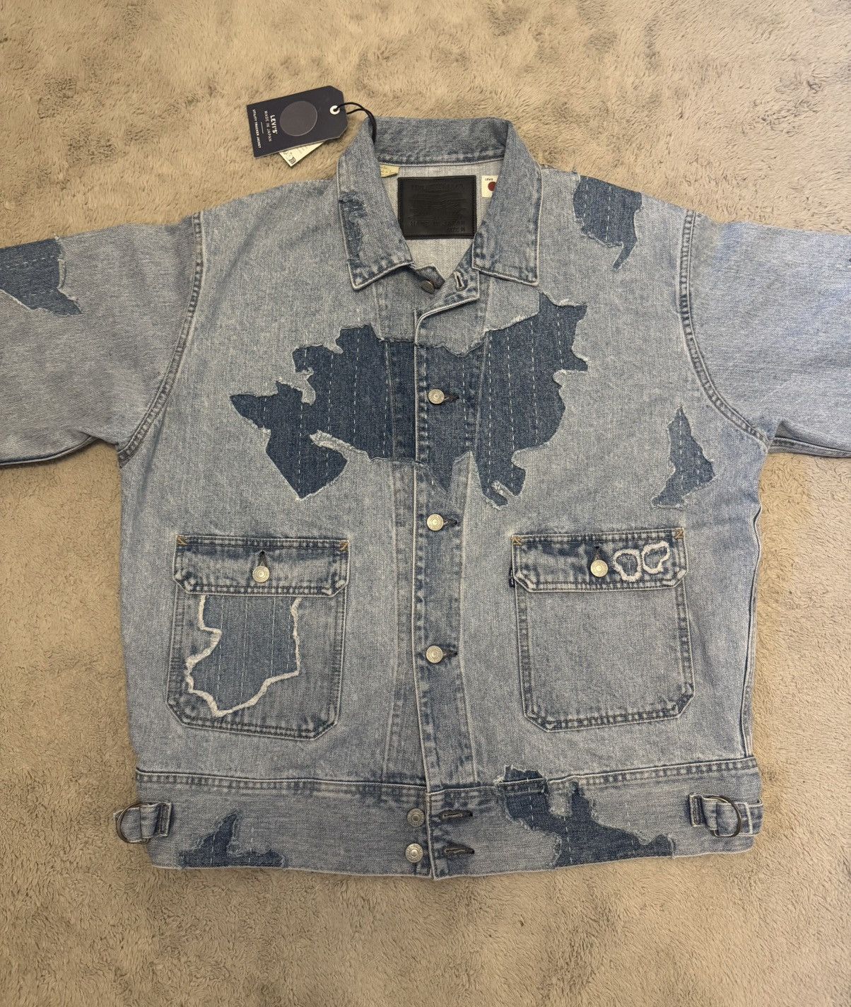 Levi's Made & Crafted Levi’s Made in Japan Utility Trucker Distressed Rare 539$ Size US M / EU 48-50 / 2 - 2 Thumbnail