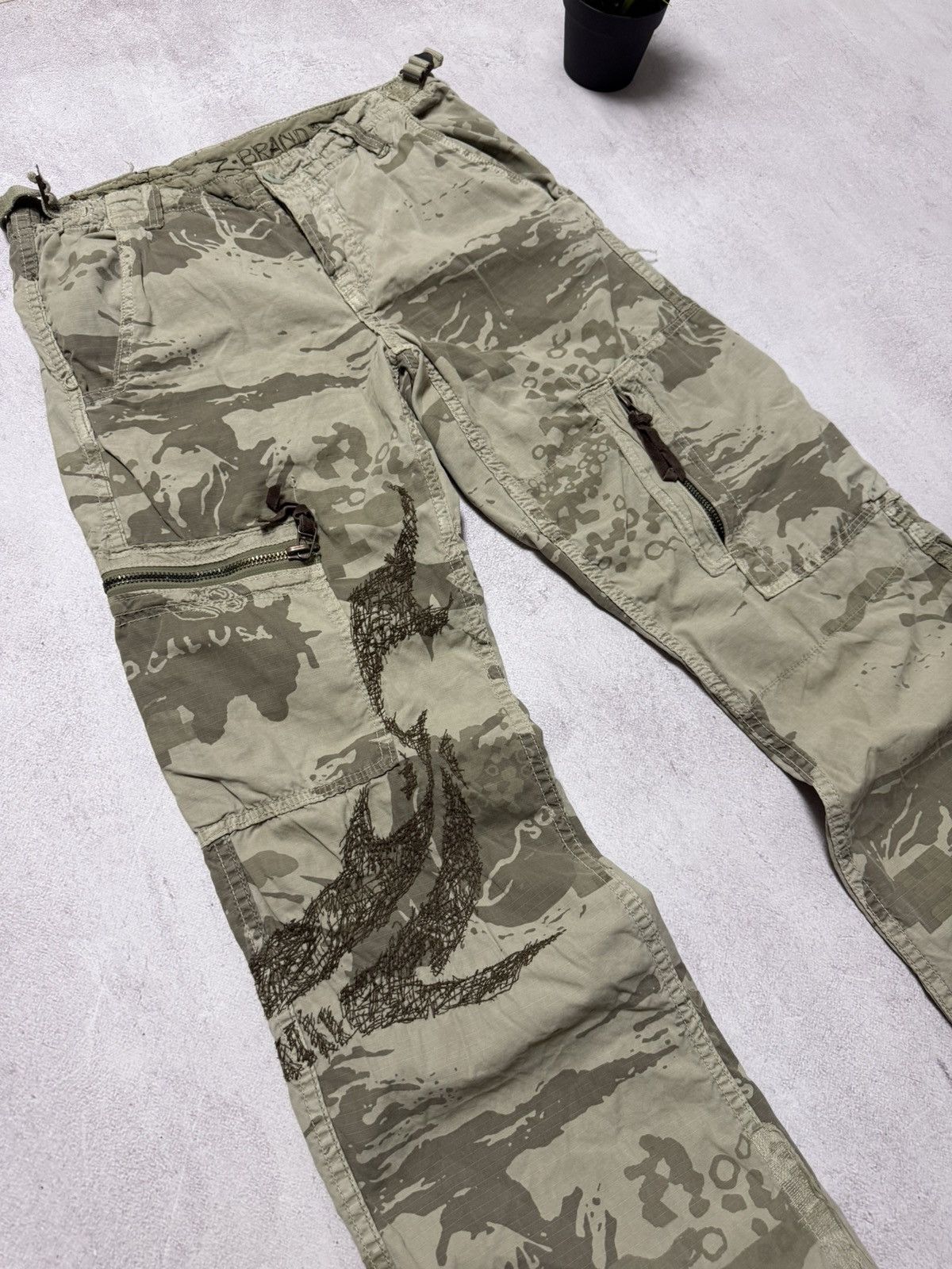 Japanese Brand × Z Brand Vintage Z Brand Cargo Pants Baggy Japanese Y2K Size US 30 / EU 46 - 2 Thumbnail