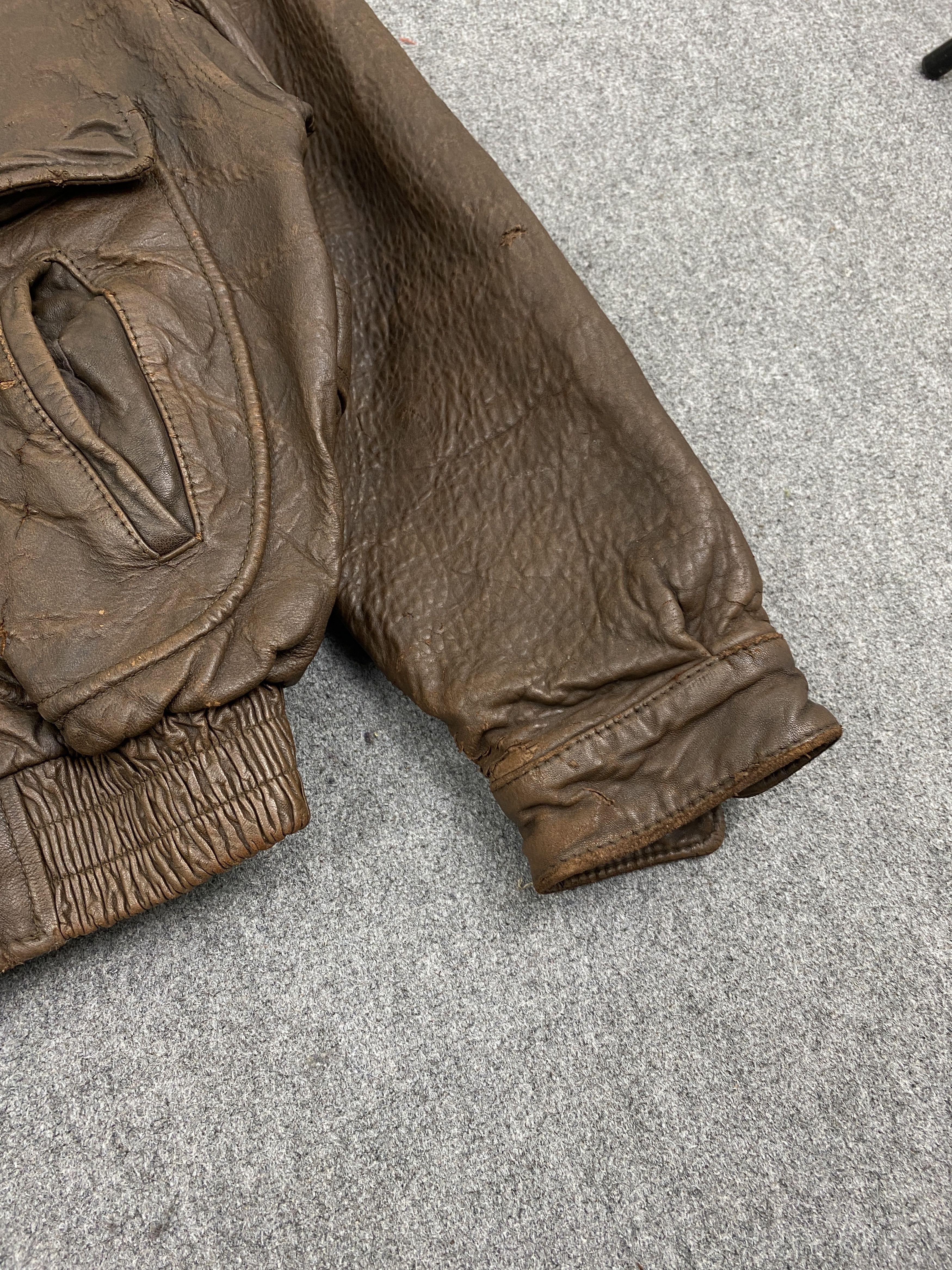 Genuine Leather Vintage Sub-Urban Japan Made Flight Leather Jacket J1996 Size US XL / EU 56 / 4 - 10 Thumbnail