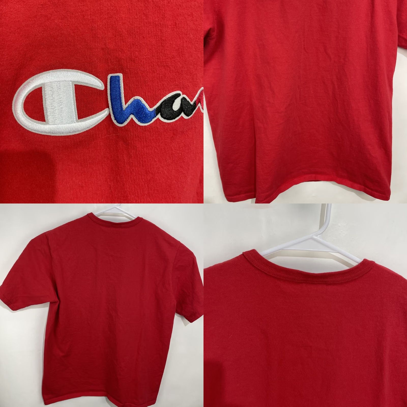 Champion VINTAGE Champion Embroidered T Shirt Red White Blue XXL 2XL Spell Out Shirt Men 90s Sports Logo Size US XXL / EU 58 / 5 - 8 Thumbnail