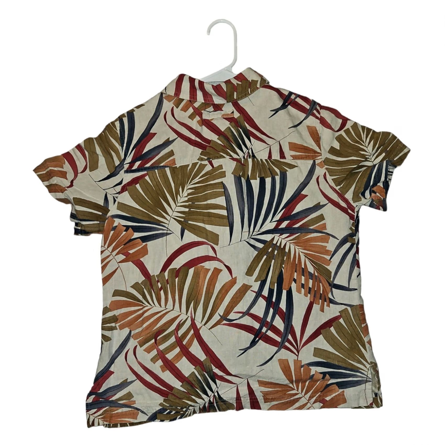 Vintage VINTAGE Caribbean Joe Button-Up Shirt Short Sleeve Women's Medium 100% Linen Vacation White Floral Hawaiian Tropical Mock Size M / US 6-8 / IT 42-44 - 6 Thumbnail