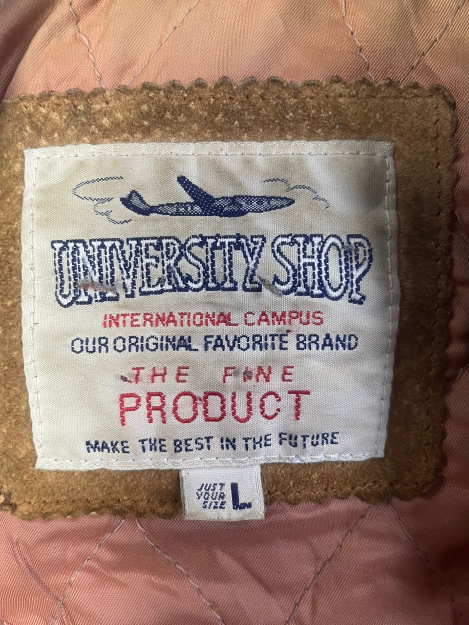 Designer × Vintage Vintage UNIVERSITY SHOP Leather Jacket Size US L / EU 52-54 / 3 - 2 Thumbnail
