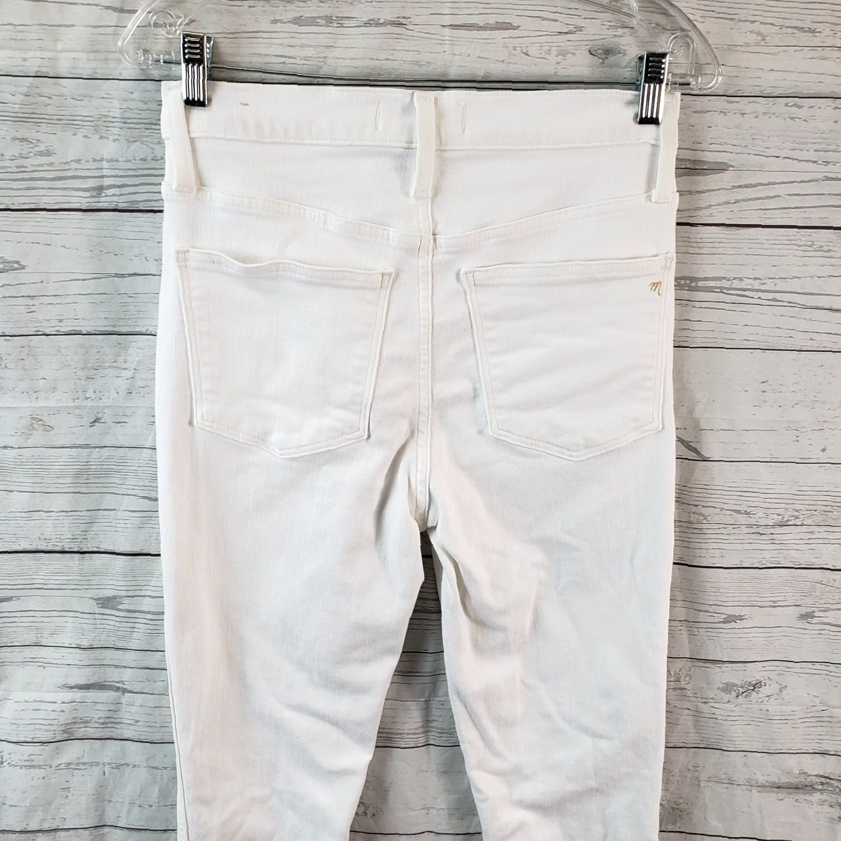 Madewell Madewell Jeans Womens 10" High Rise Skinny 28 White Size 28" / US 6 / IT 42 - 4 Thumbnail