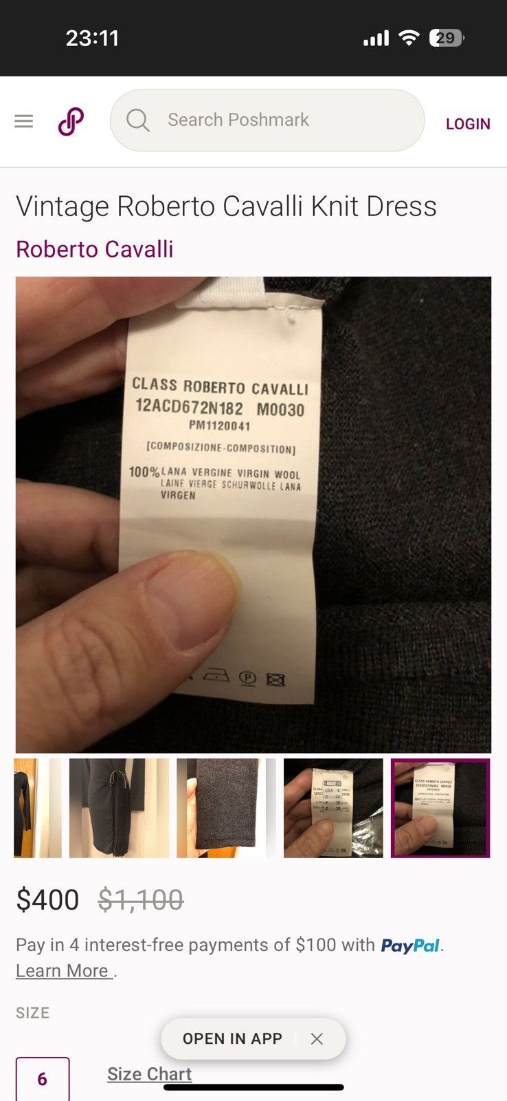 Roberto Cavalli × Vintage Roberto cavalli class knit midi dress zip detail Size S / US 4 / IT 40 - 9 Thumbnail