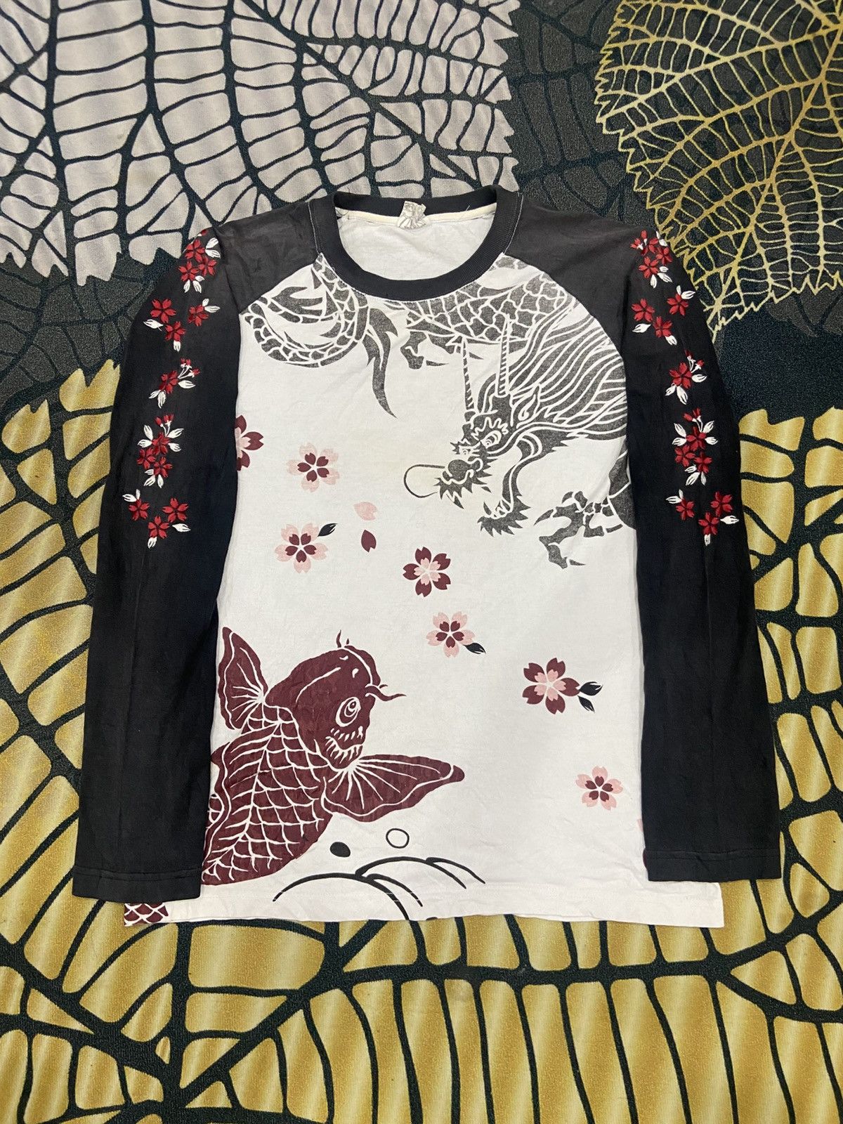 Japanese Brand 🐉Generate Y2K Koi & Dragon Long Sleeve Size US M / EU 48-50 / 2 - 1 Thumbnail