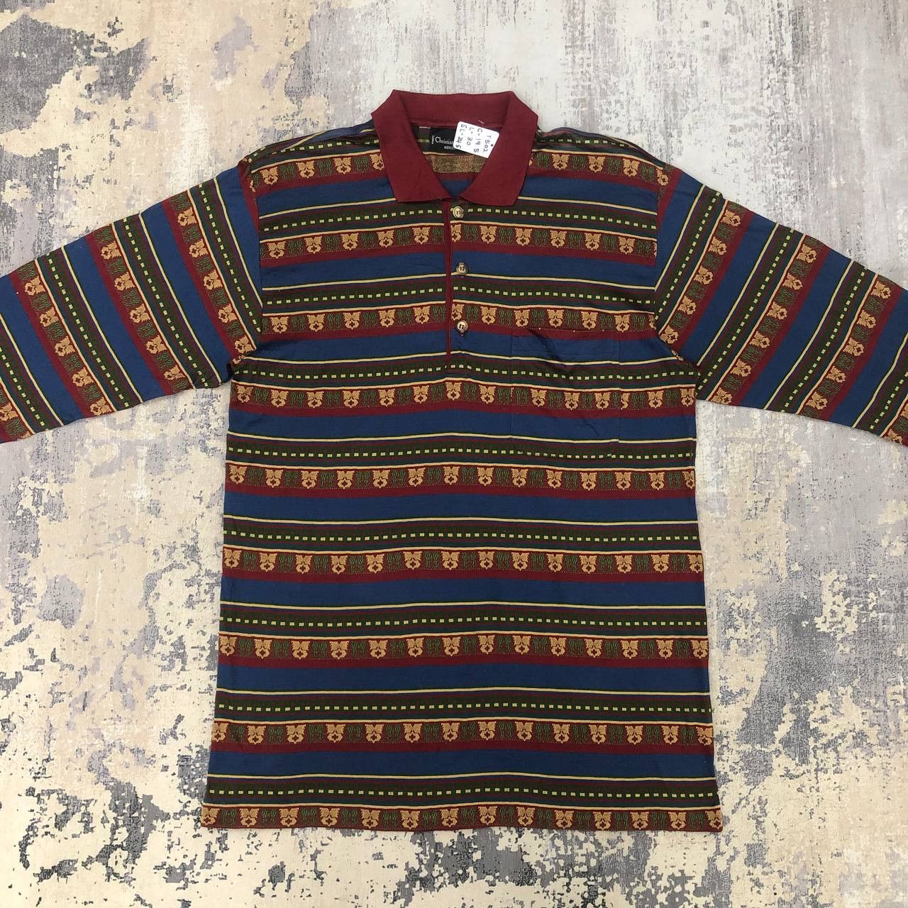 Christian Dior Monsieur T502 VTG CHRISTIAN DIOR MONSIEUR STRIPPED POLO SHIRTS Size US M / EU 48-50 / 2 - 3 Thumbnail