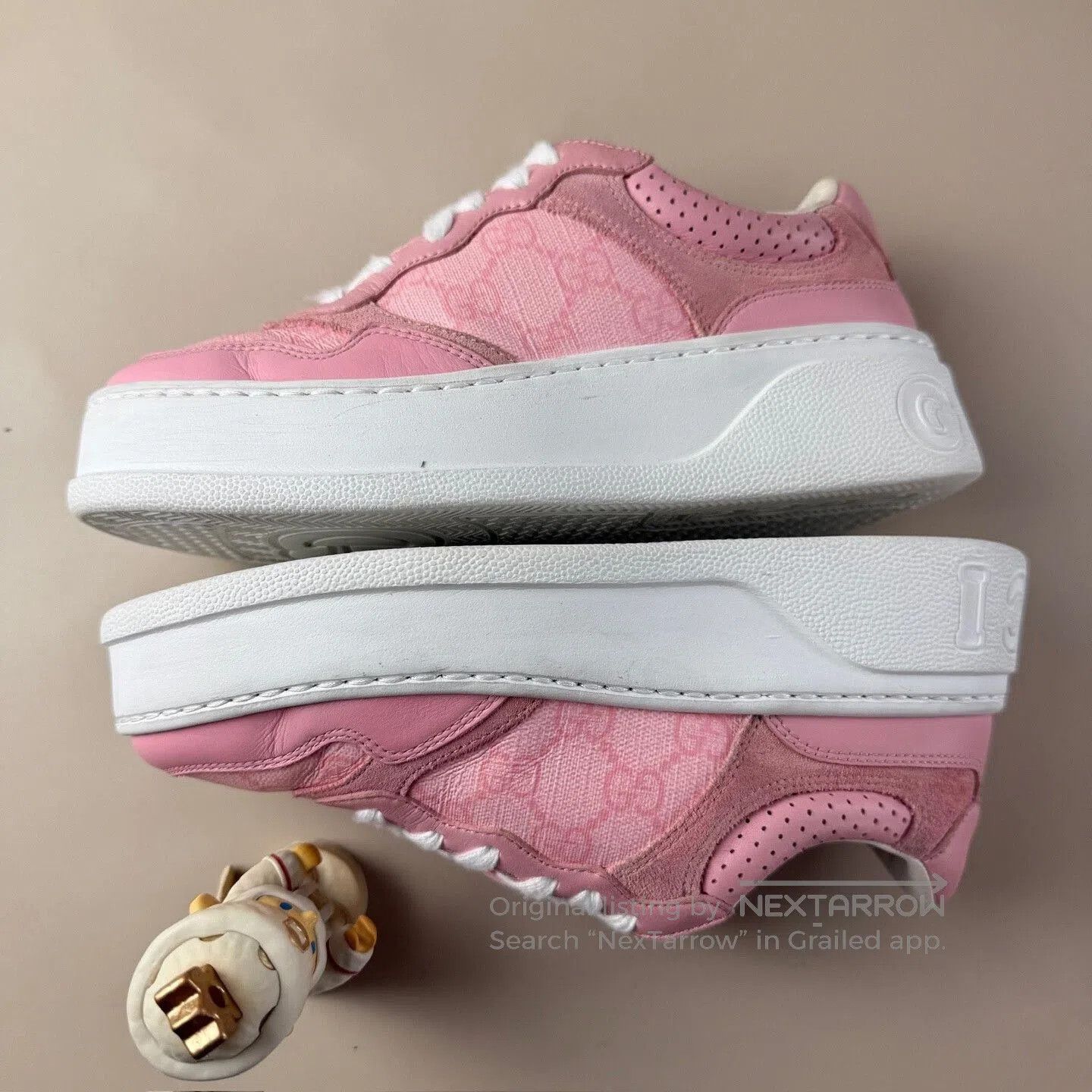 Gucci gucci pink double g print sneakers. Size US 5 / IT 35 - 5 Thumbnail