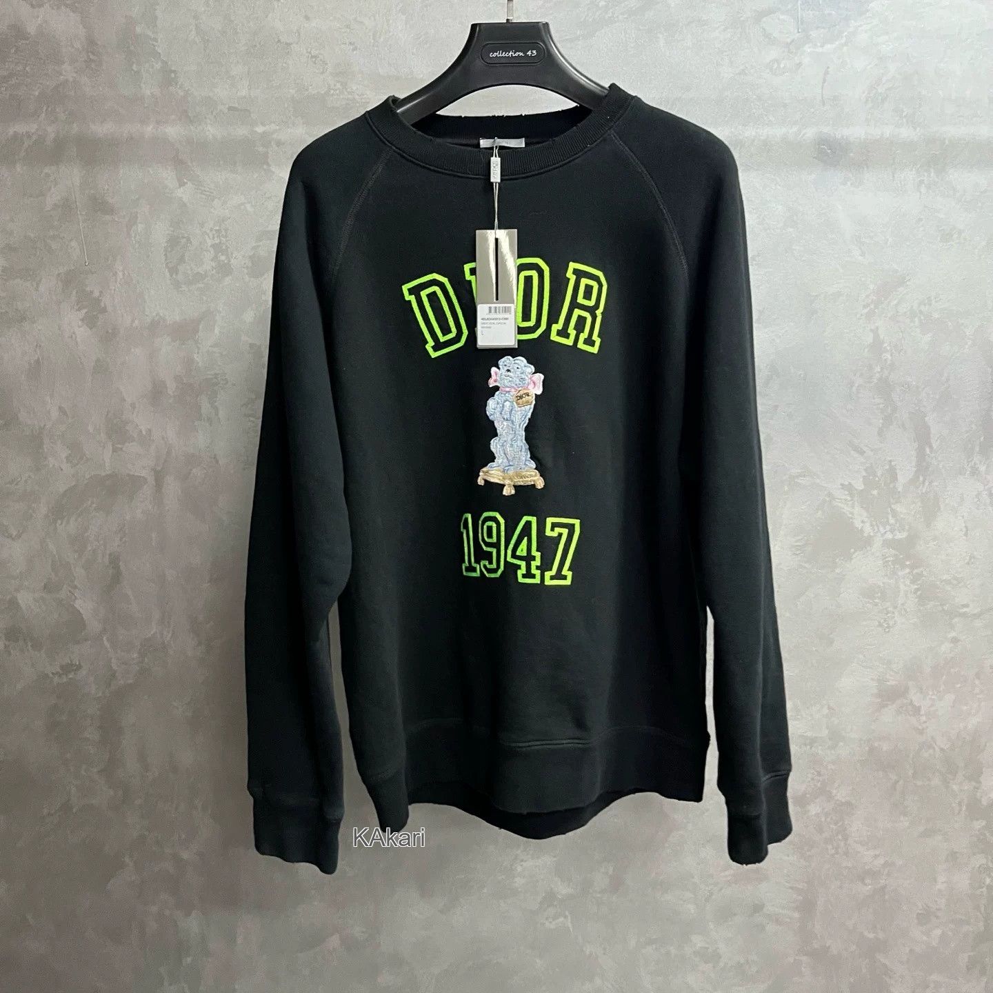 Dior Dior Black Logo Embroidered Ribbed Sweatshirt Size US L / EU 52-54 / 3 - 1 Thumbnail