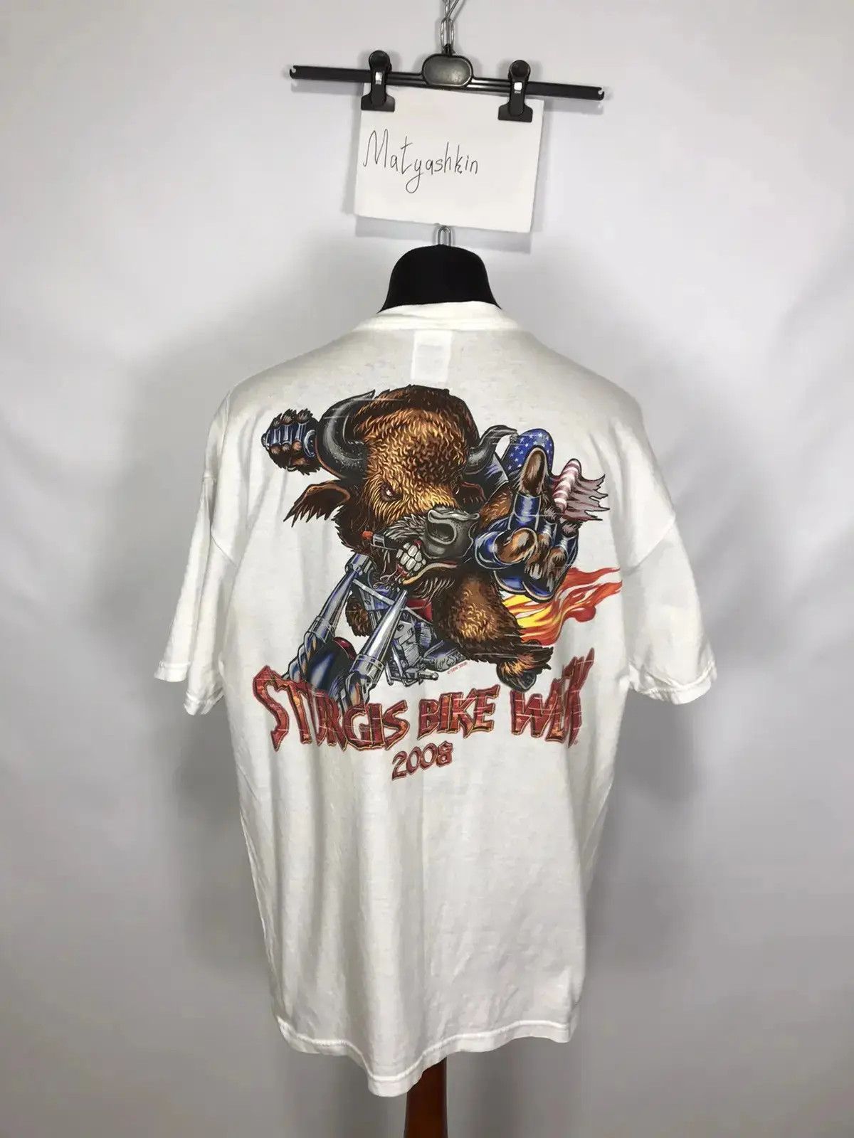 Band Tees × Vintage Sturgis Bike Fest 2008 t-shirt size XL Size US XL / EU 56 / 4 - 2 Thumbnail