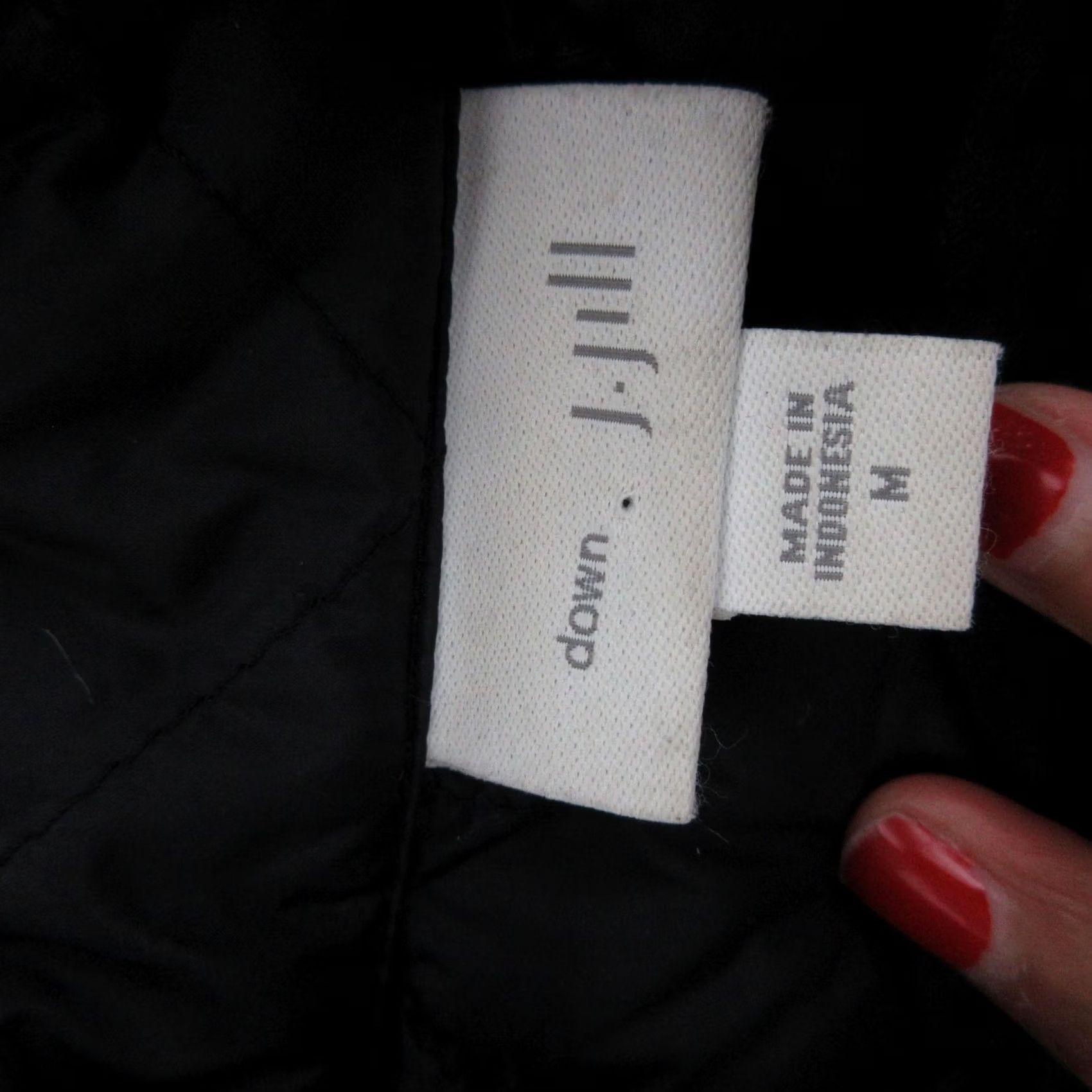 J. Jill J. Jill Coat Womens Medium Black Quilted Down Snap Front Pockets Mid Length Size M / US 6-8 / IT 42-44 - 7 Thumbnail