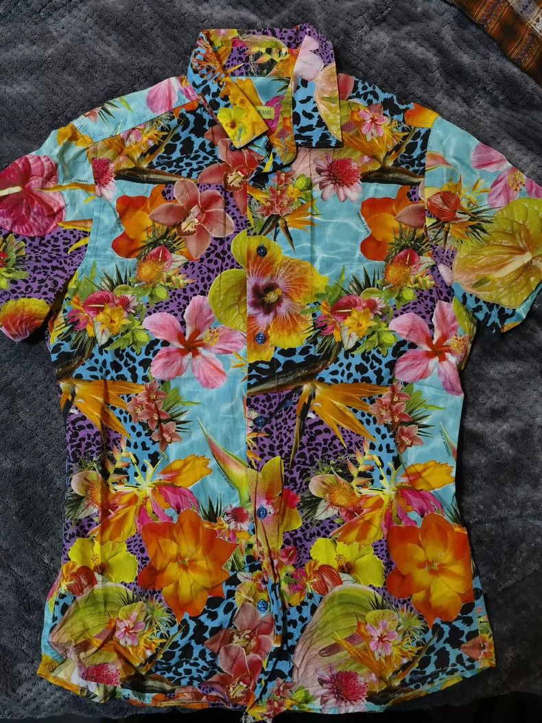 Versace Versace Genuine floral shirt Size US S / EU 44-46 / 1 - 1 Thumbnail