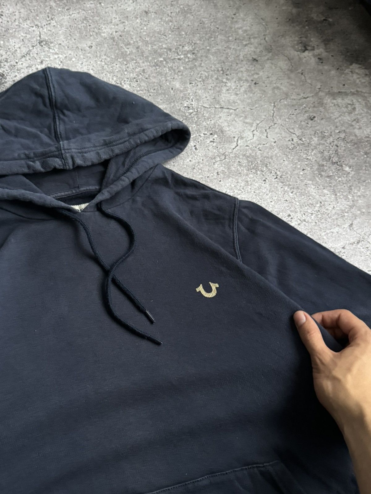 True Religion × Vintage Vintage True Religion oversized Y2K faded washed hoodie Size US S / EU 44-46 / 1 - 8 Thumbnail