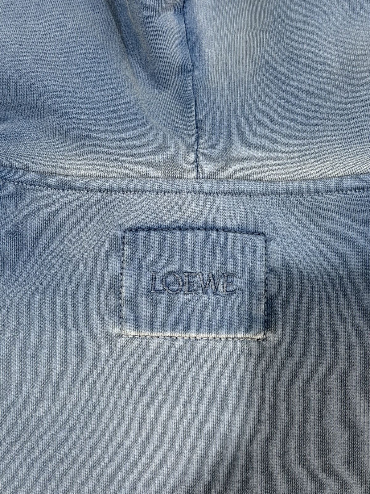 Loewe Loewe x JW Anderson Vintage Faded Blue Dyed Crewneck Hoodie Size US L / EU 52-54 / 3 - 16 Thumbnail